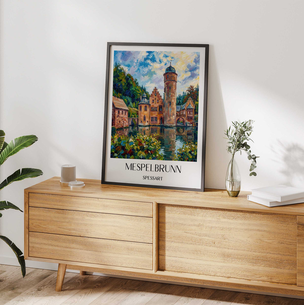 mespelbrunn-spessart-deutschland-poster-oil-painting-oelgemaelde