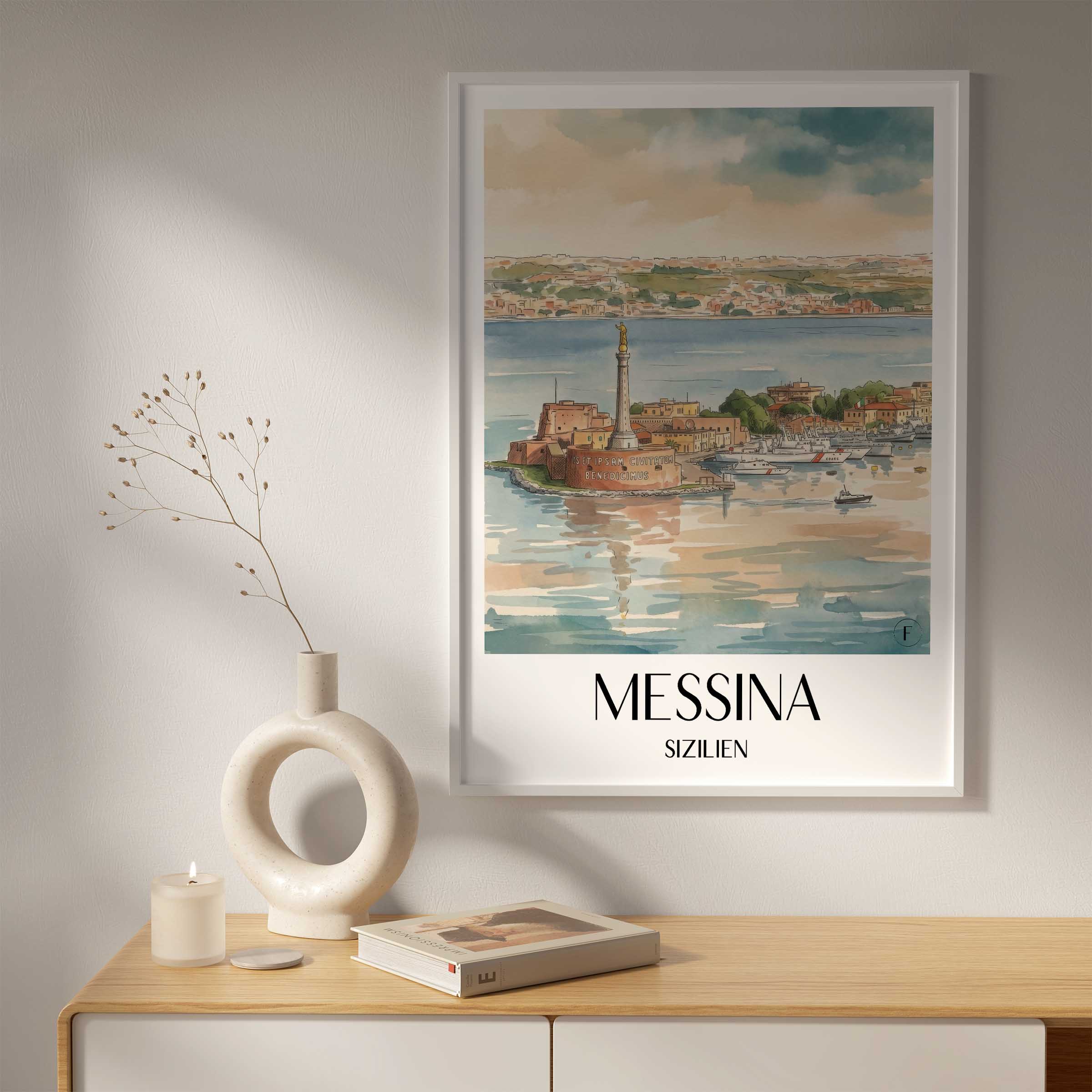 messina-sizilien-italien-poster-aquarell