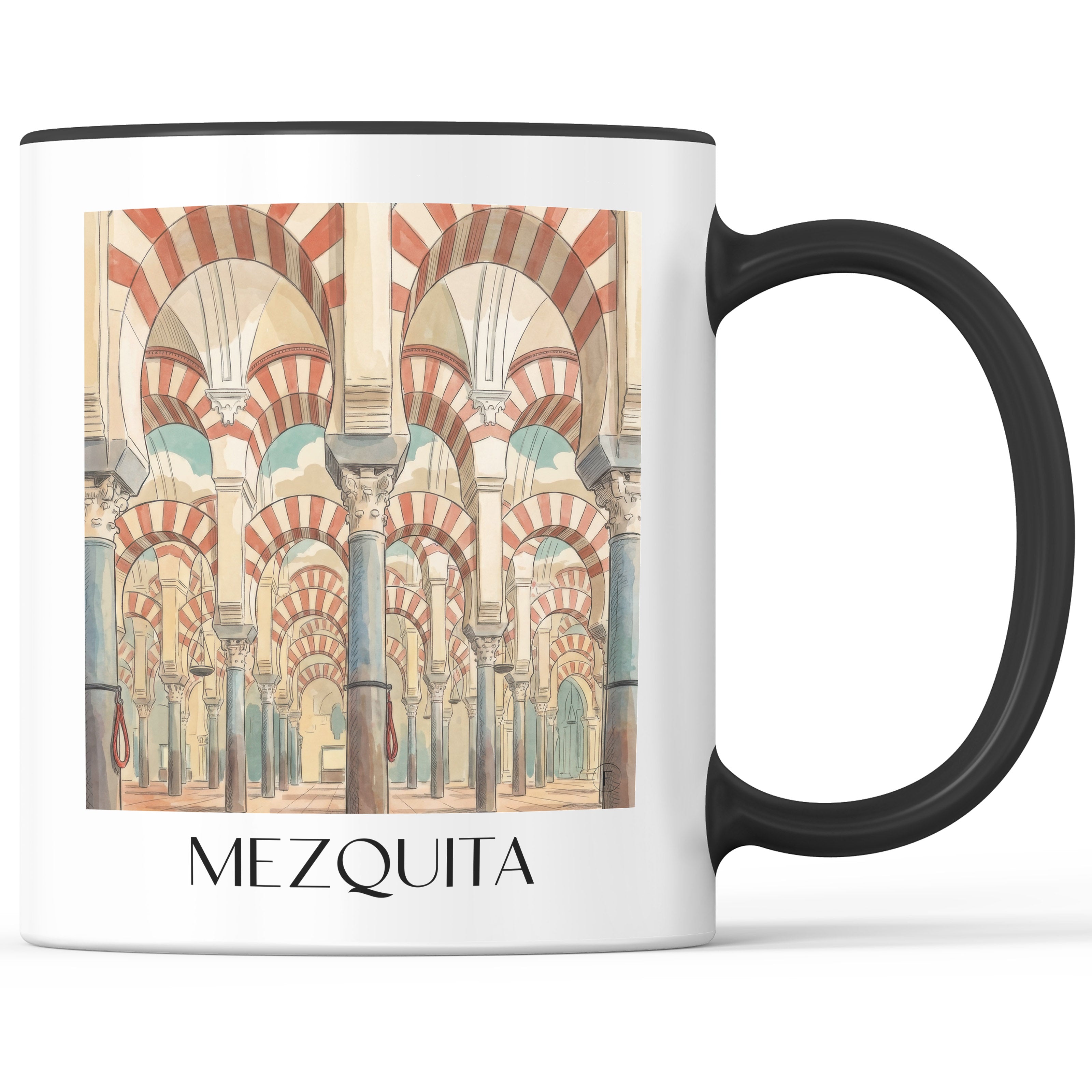 mezquita-córdoba-spanien-kaffeebecher-aquarell