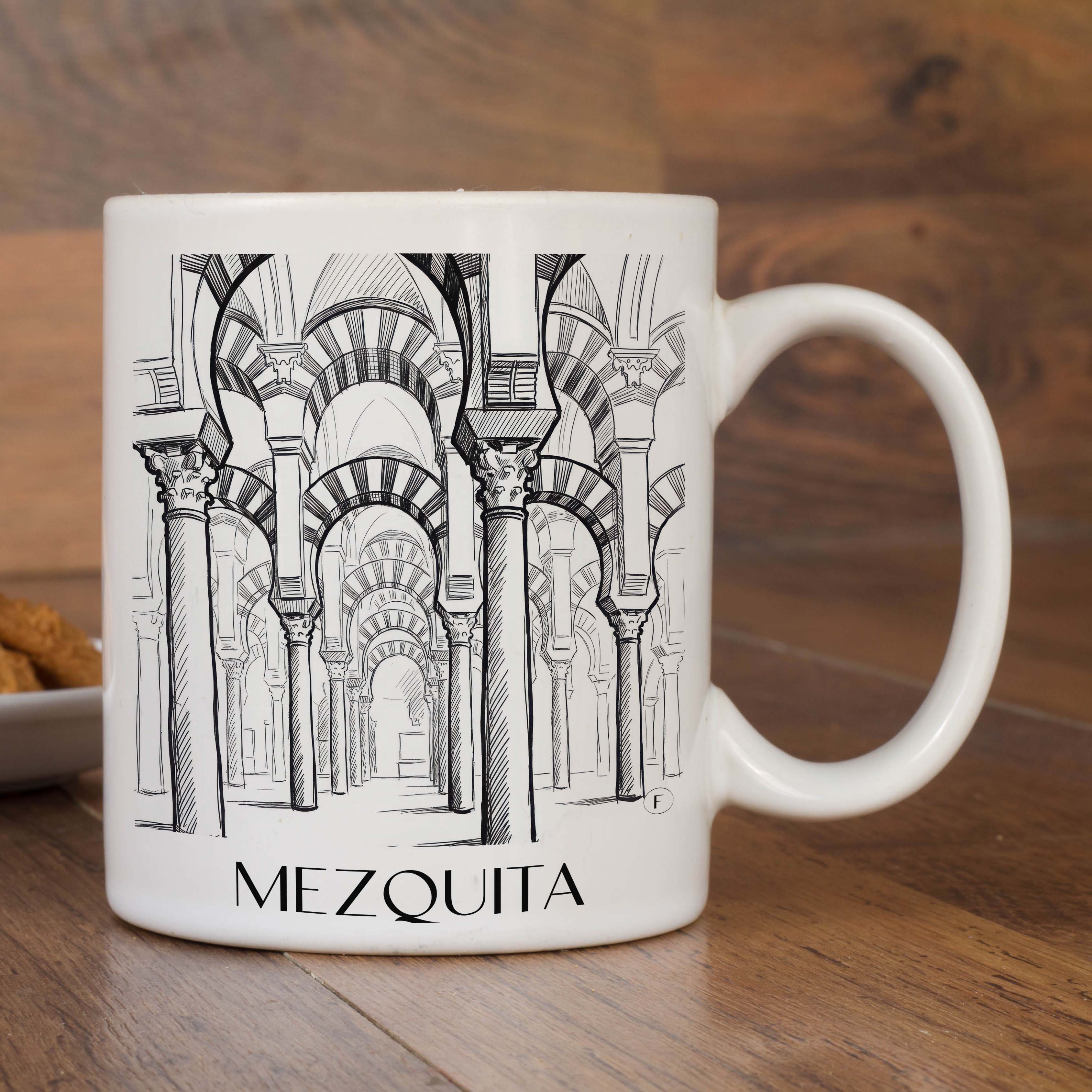 mezquita-córdoba-spanien-kaffeebecher-skizze