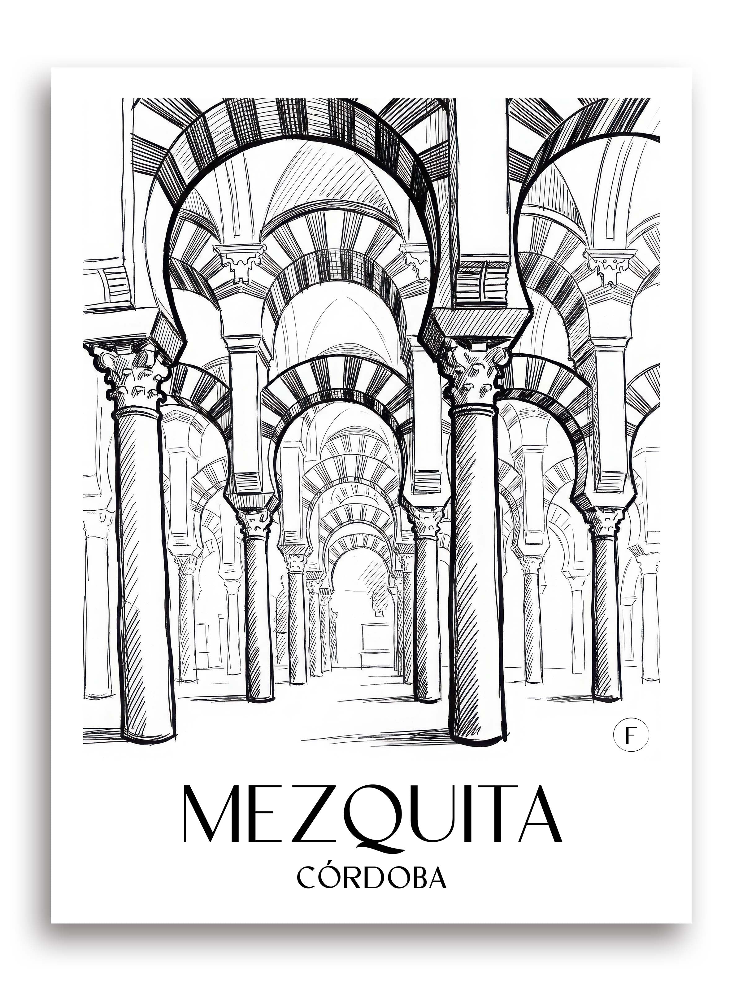 mezquita-córdoba-spanien-poster-skizze