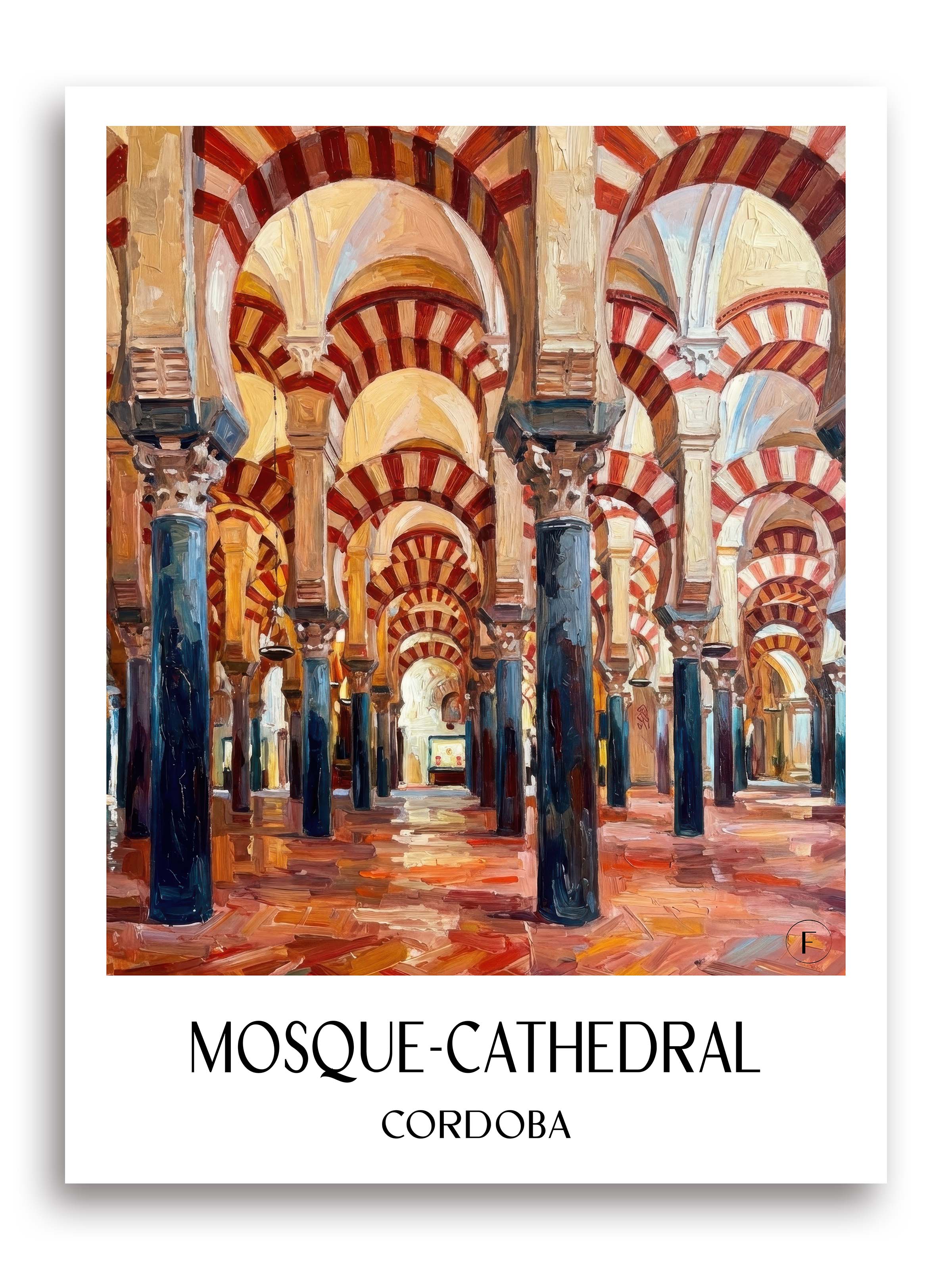 Mezquita Poster - Córdoba - Spanien Kunstdruck - Ölgemälde von A4 bis A1 - favplace