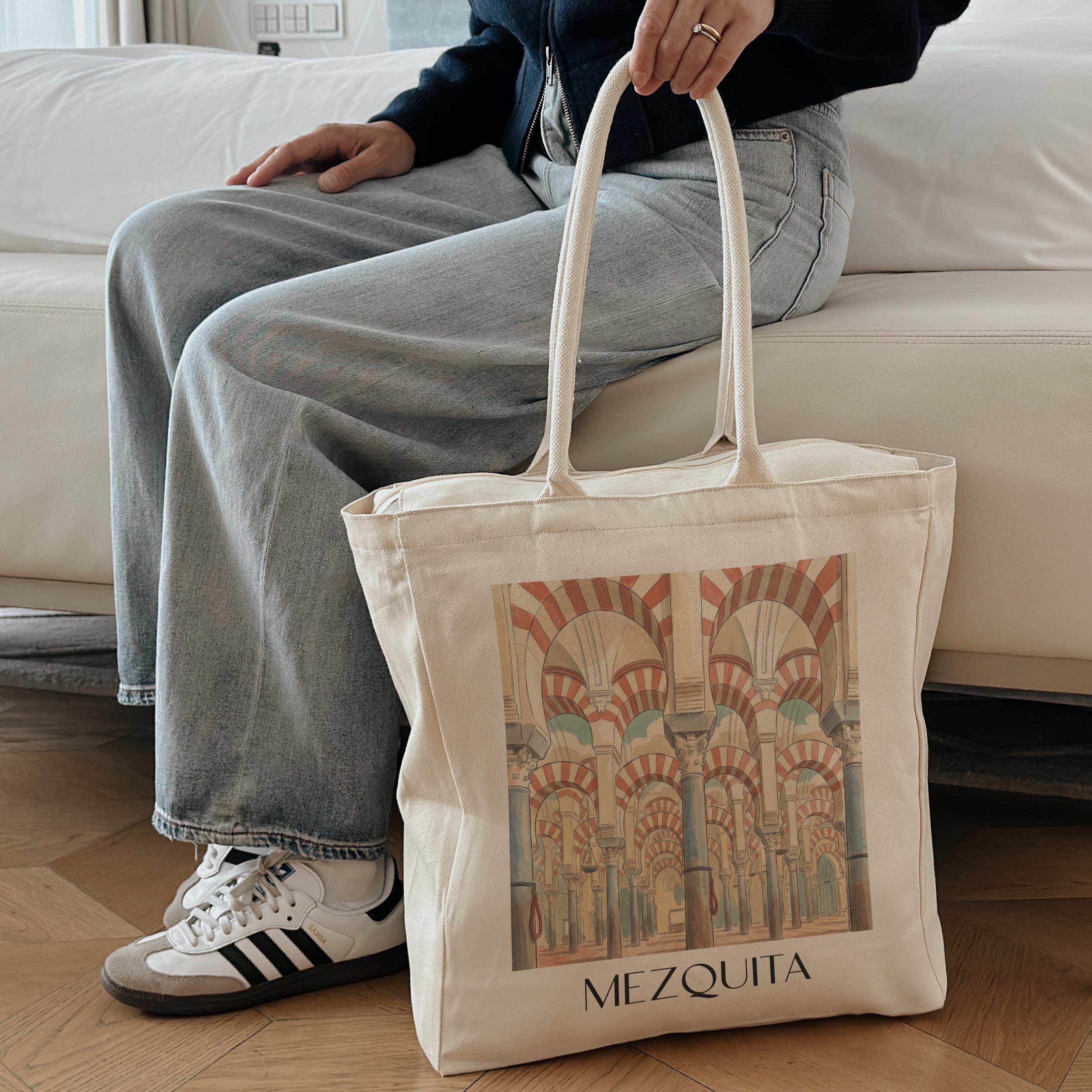 mezquita-córdoba-spanien-einkaufstasche-aquarell