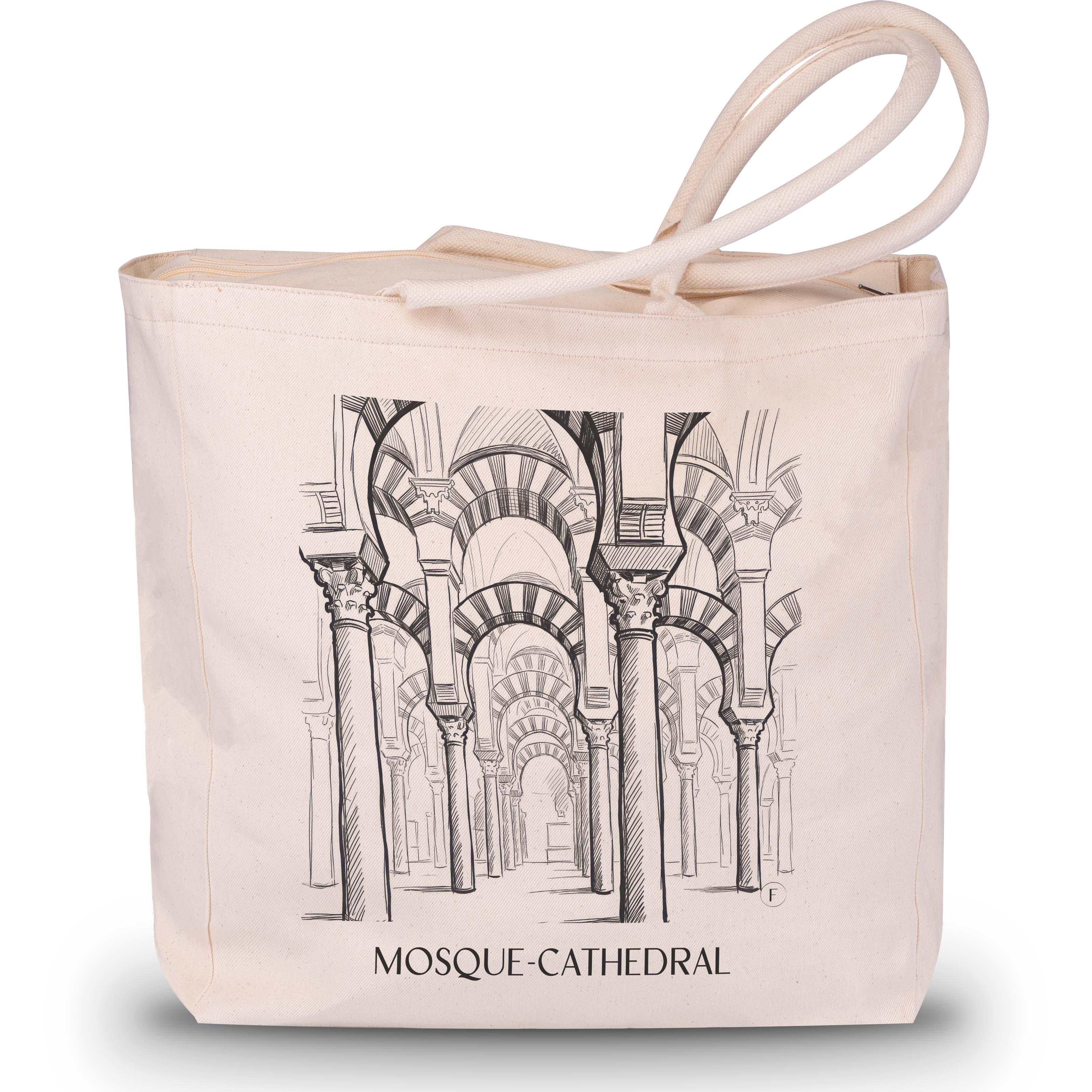 Mezquita Shopping Tasche - Córdoba - Spanien Tote Bag - Einkaufstasche im Skizze Stil - favplace