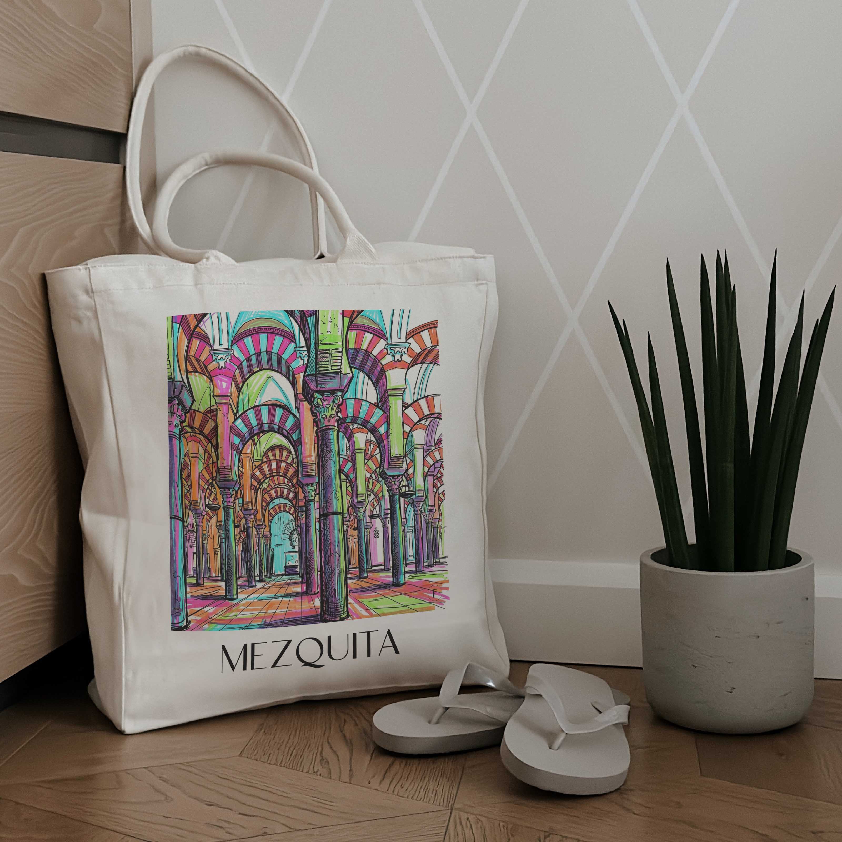 mezquita-córdoba-spanien-einkaufstasche-graffiti
