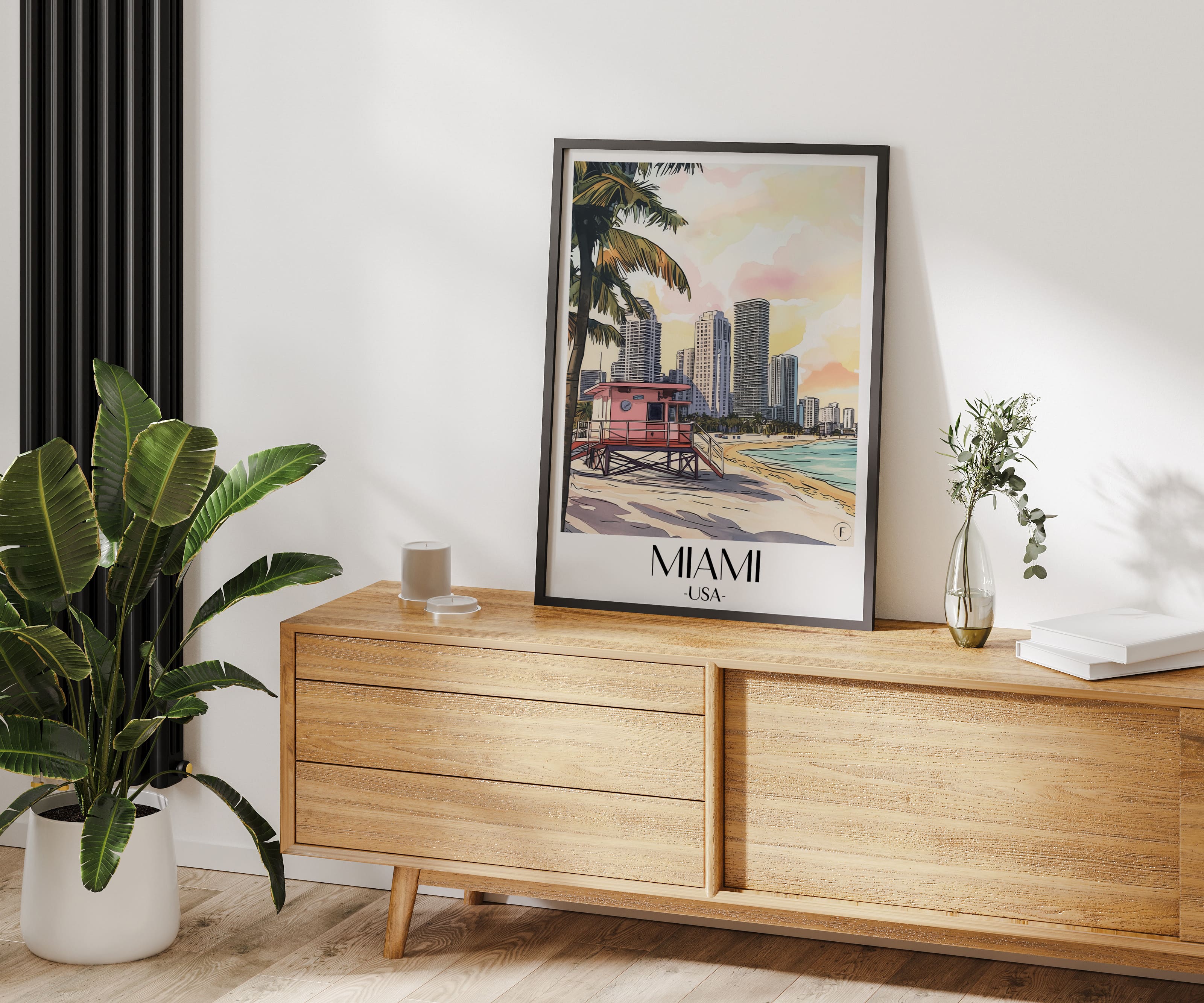 miami-usa-poster-aquarell