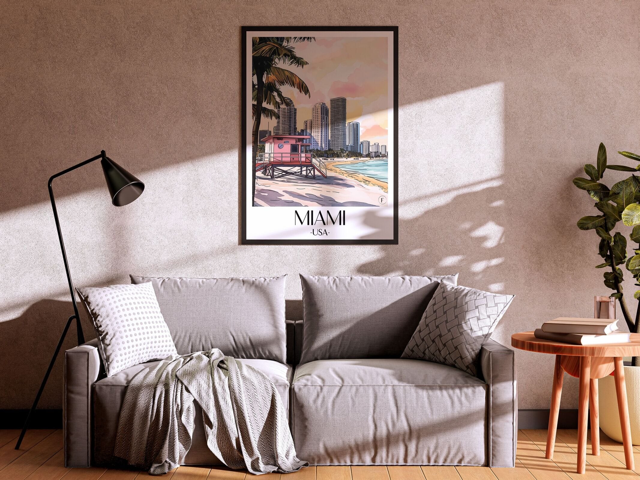 miami-usa-poster-aquarell