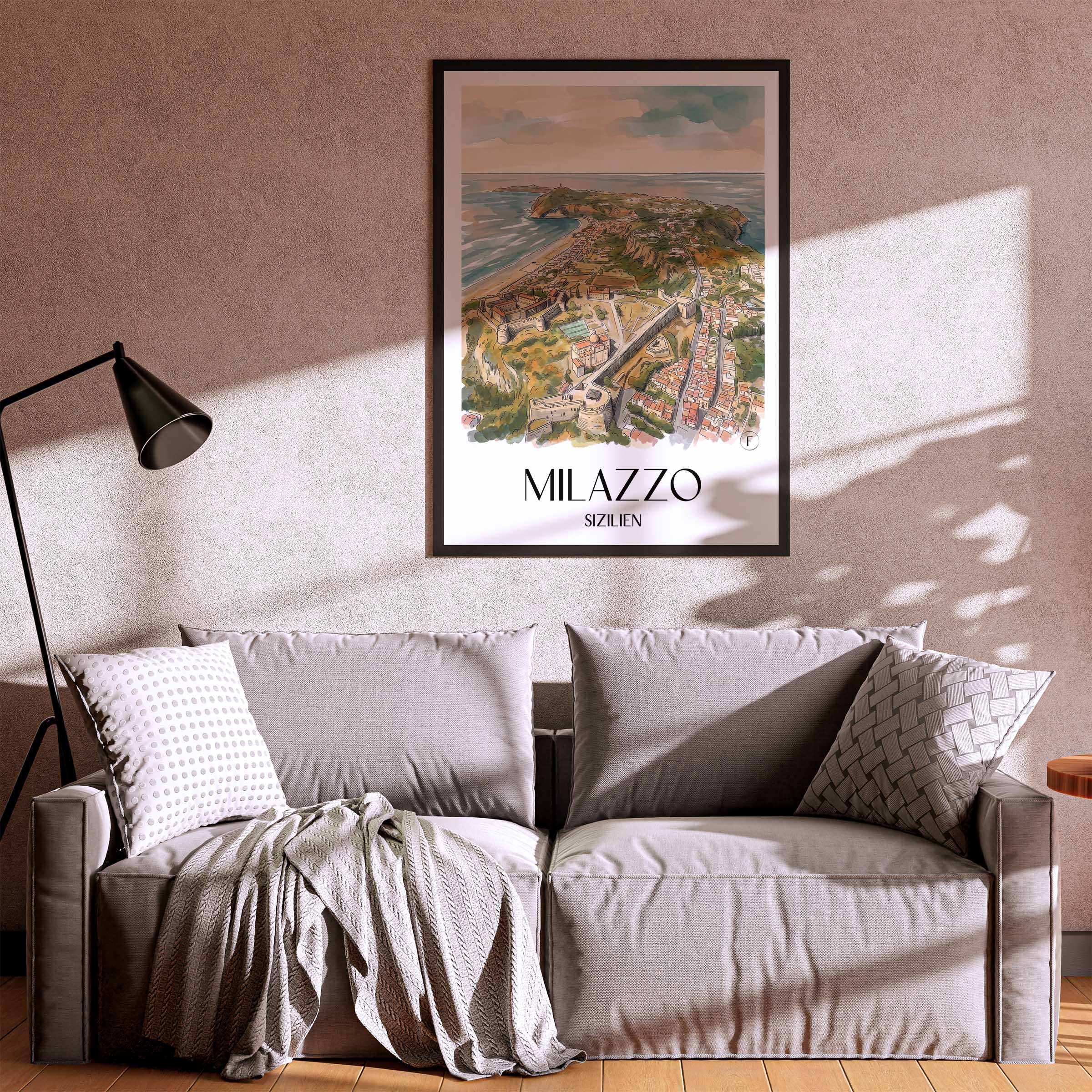 milazzo--sizilien-italien-poster-aquarell