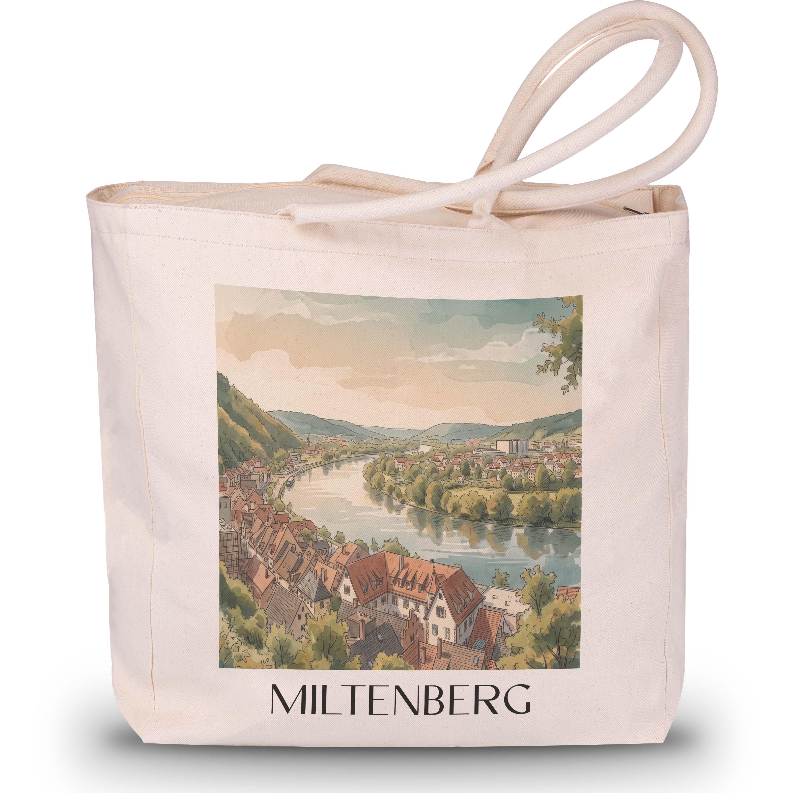 miltenberg-deutschland-einkaufstasche-aquarell