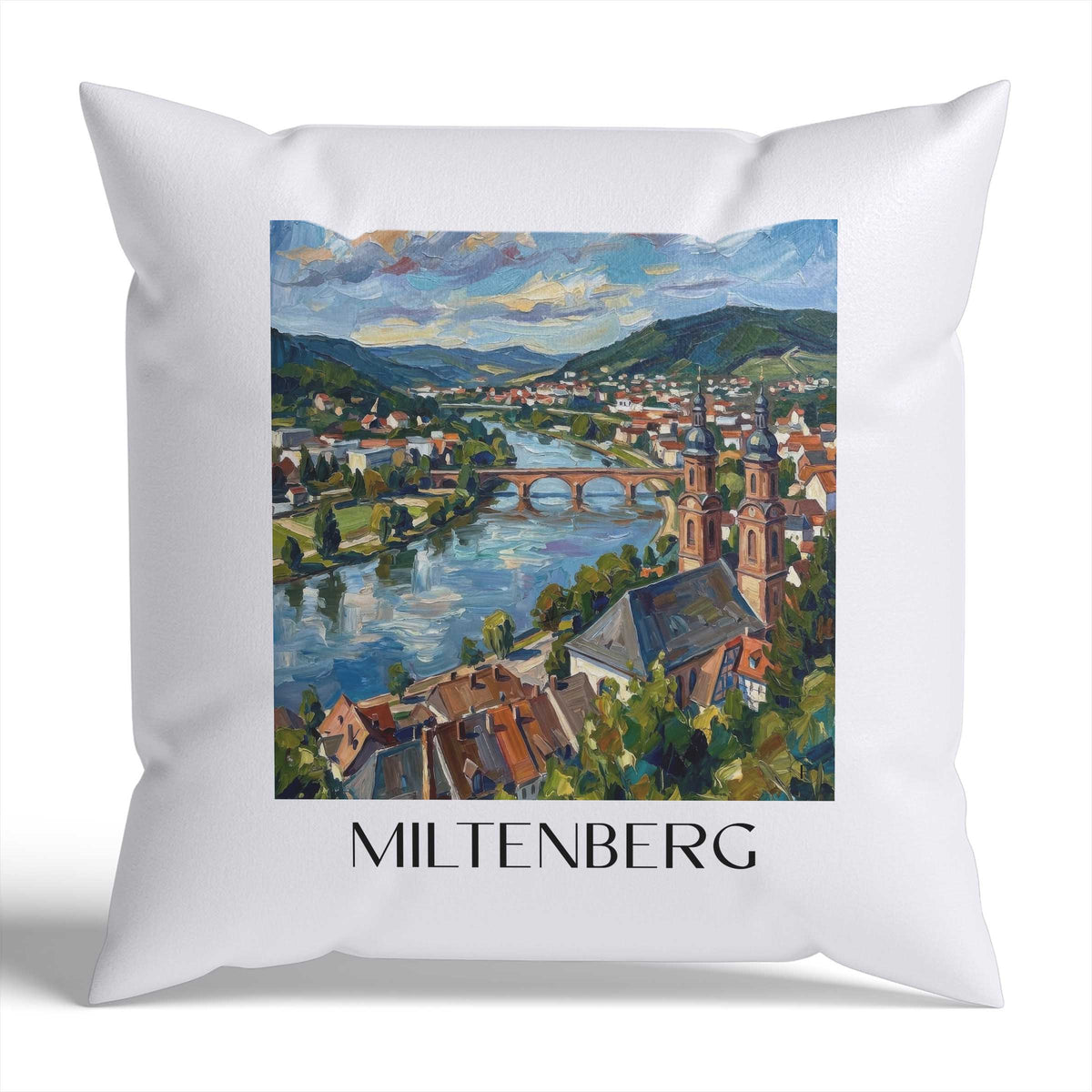 Miltenberg Kissenhülle - Zierkissen Bezug - Deutschland - Deutschland Kissen bzw. Kissenbezug im Ölgemälde Stil - favplace