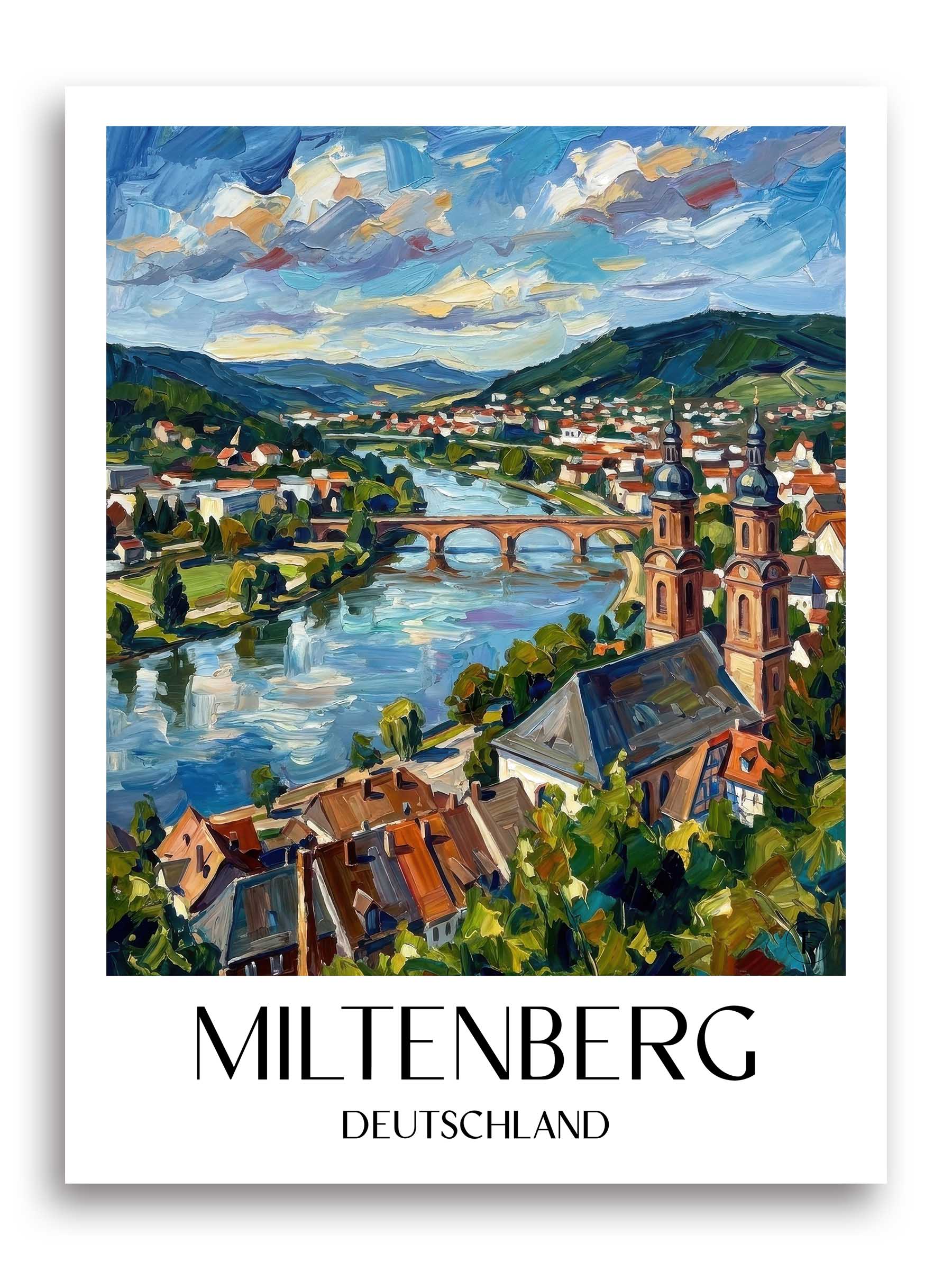 miltenberg-deutschland-poster-oil-painting-oelgemaelde