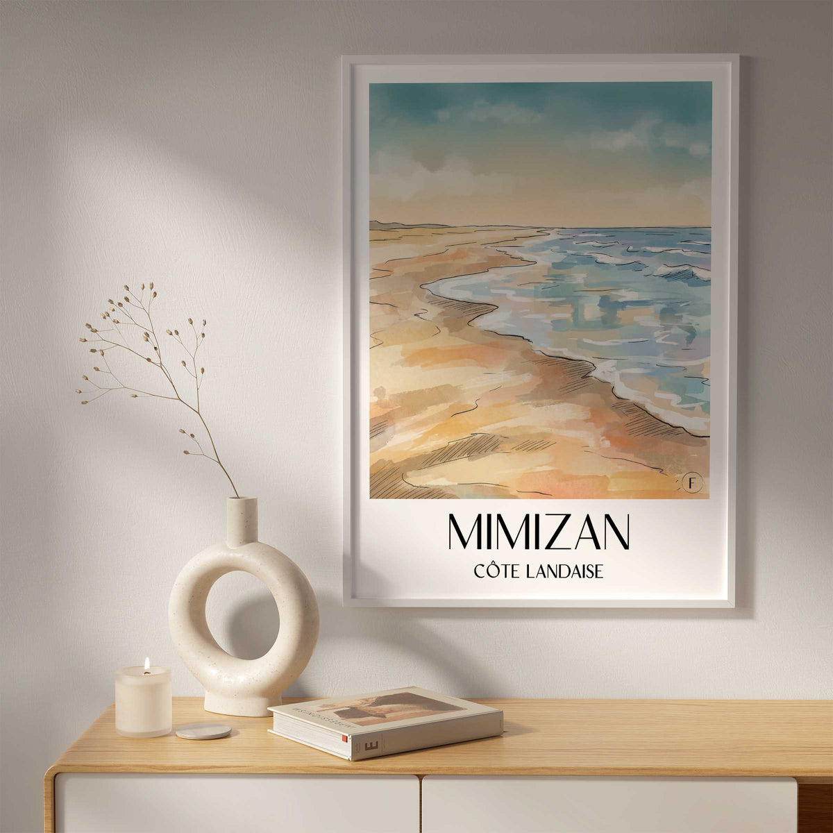 mimizan-côte-landaise-frankreich-poster-aquarell