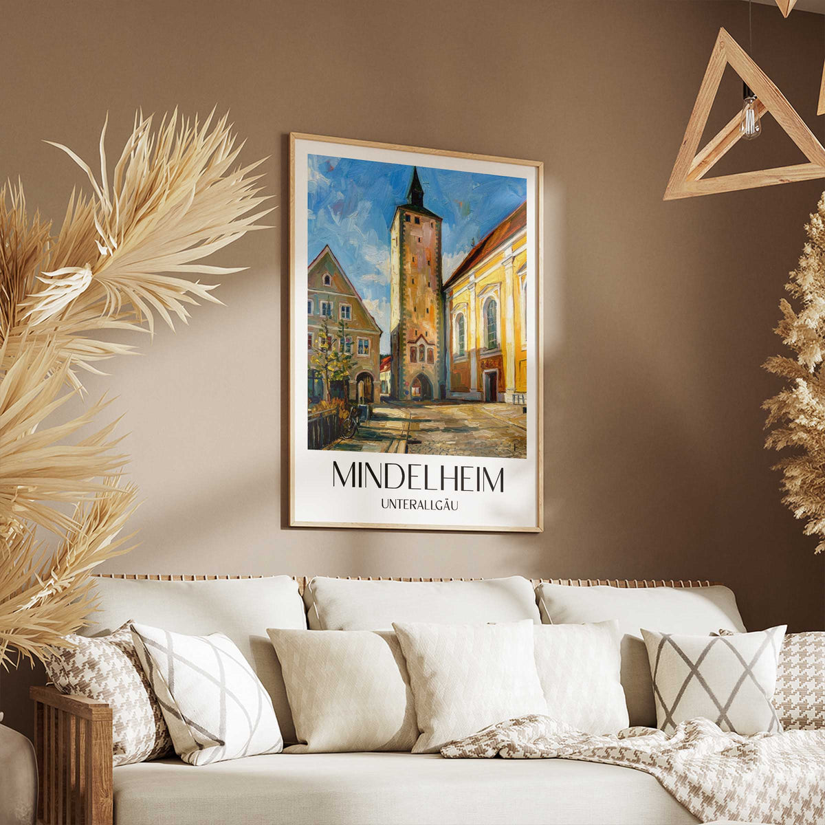 mindelheim-unterallgäu-deutschland-poster-oil-painting-oelgemaelde