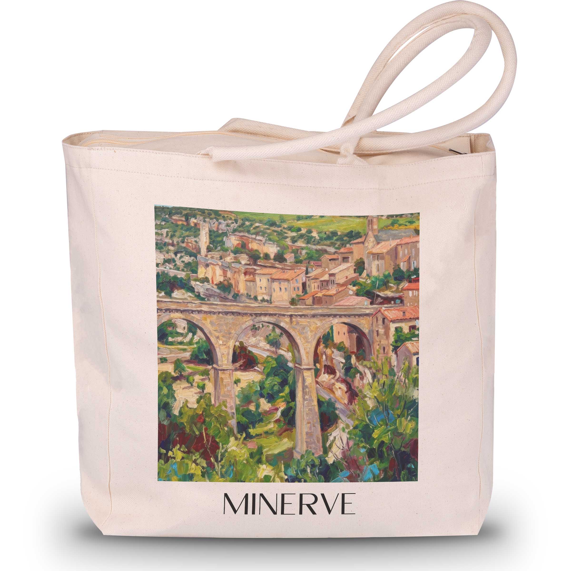 minerve--minervois-frankreich-einkaufstasche-oil-painting-oelgemaelde