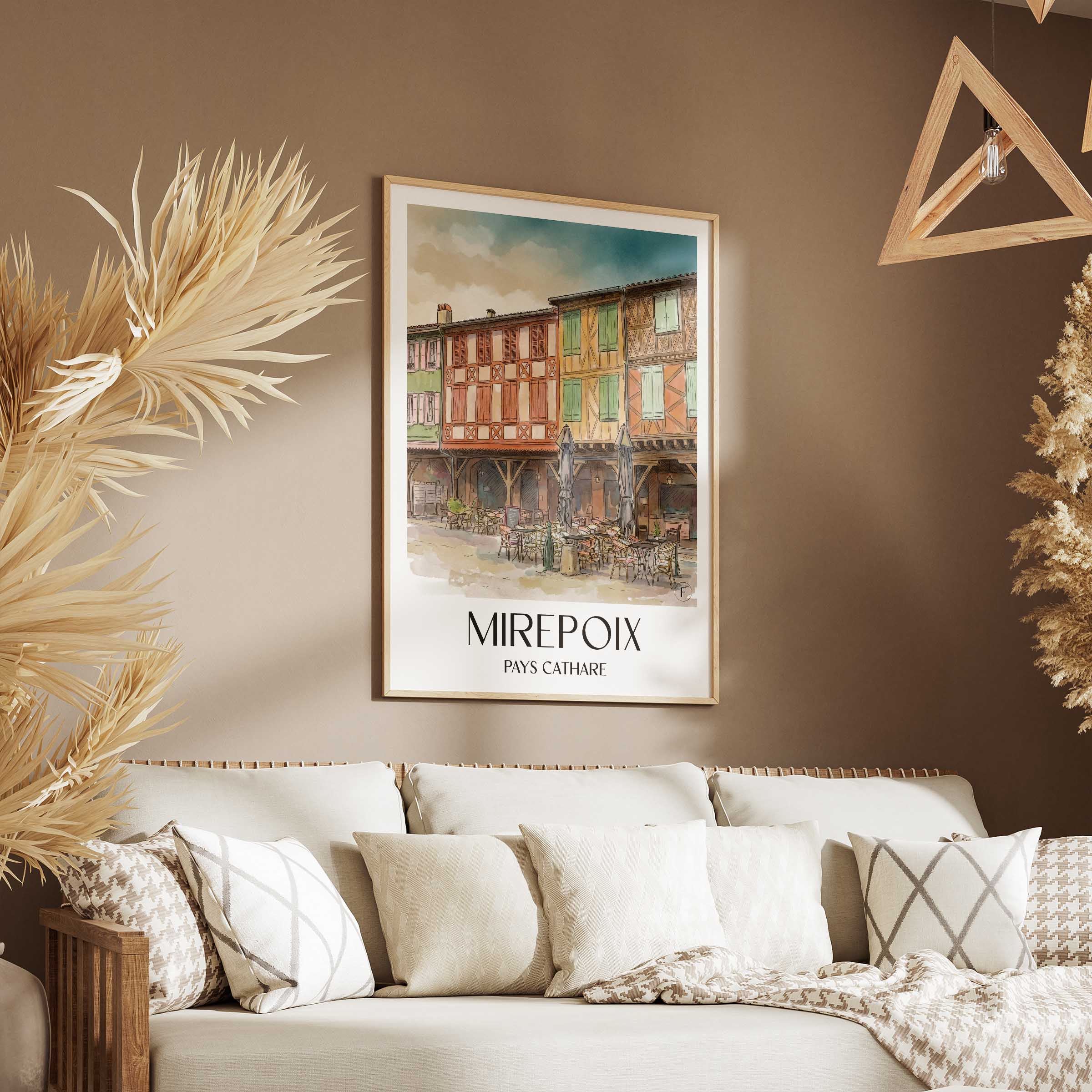 mirepoix--pays-cathare-frankreich-poster-aquarell