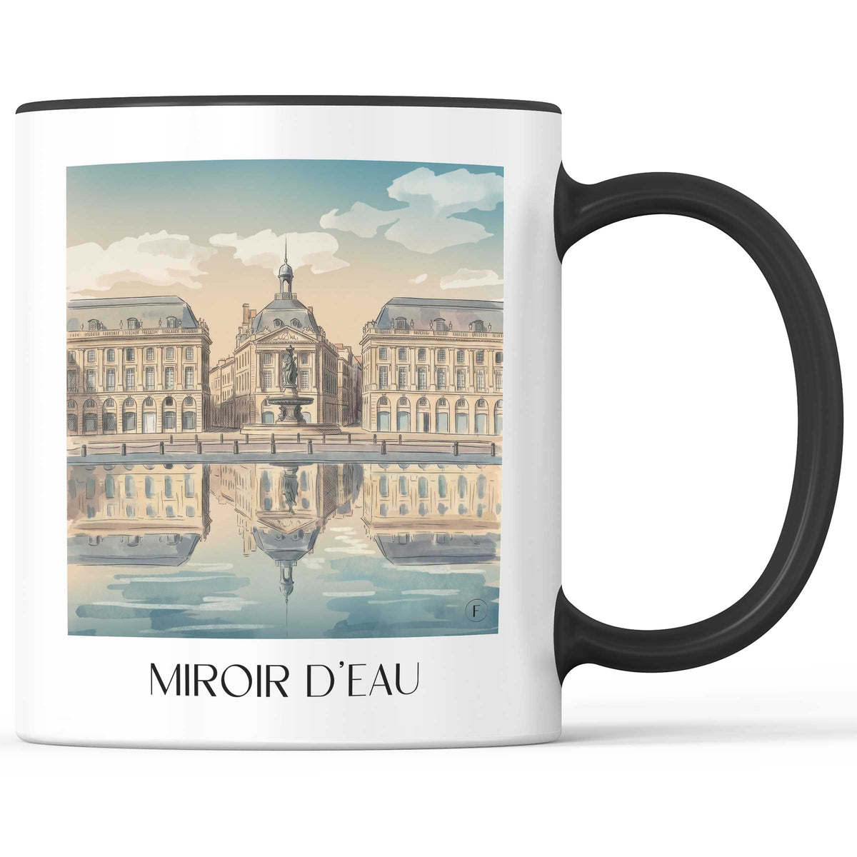 miroir-d'eau-bordeaux-frankreich-kaffeebecher-aquarell