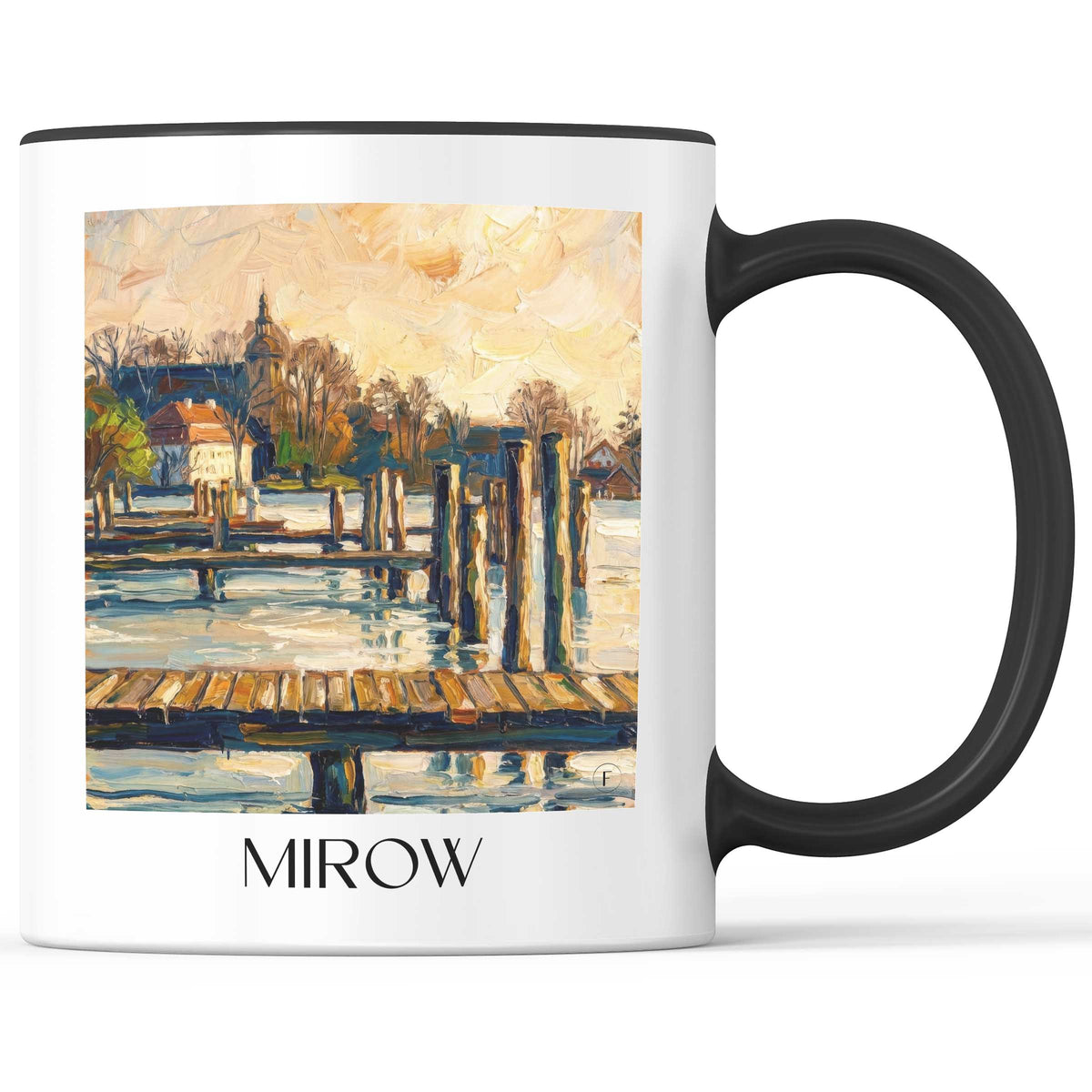 Mirow Kaffeebecher - Mecklenburgische Seenplatte - Deutschland Becher - Kaffeetasse im Ölgemälde Stil - favplace