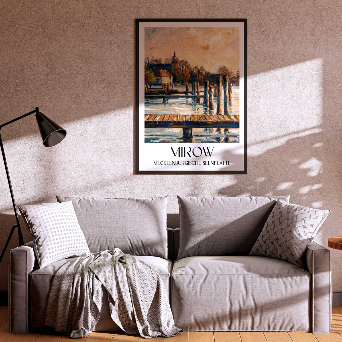 mirow-mecklenburgische-seenplatte-deutschland-poster-oil-painting-oelgemaelde