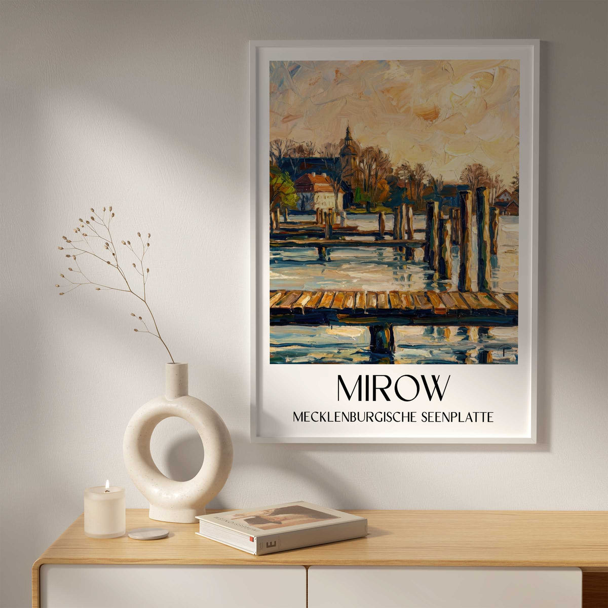 mirow-mecklenburgische-seenplatte-deutschland-poster-oil-painting-oelgemaelde