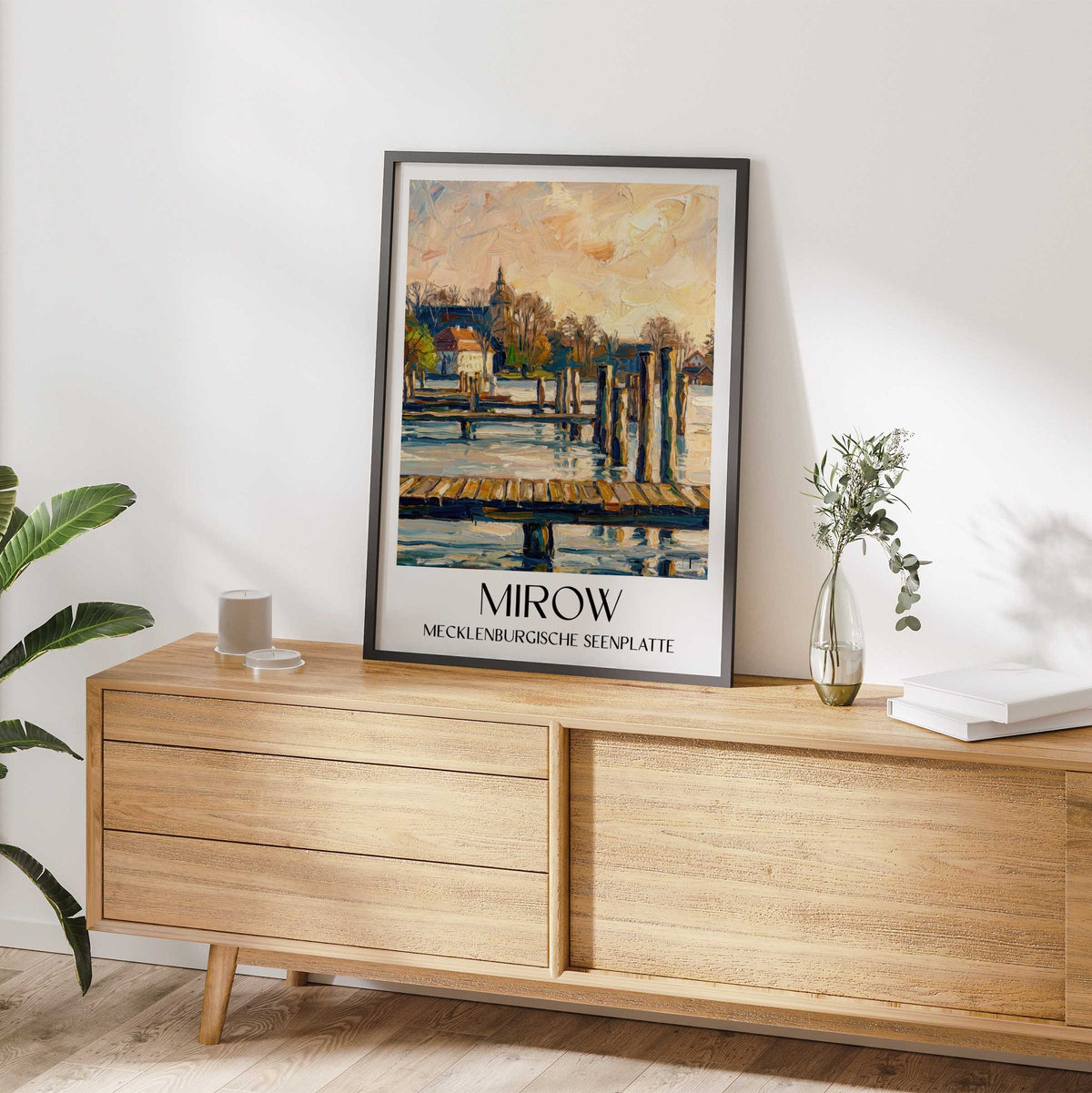 mirow-mecklenburgische-seenplatte-deutschland-poster-oil-painting-oelgemaelde