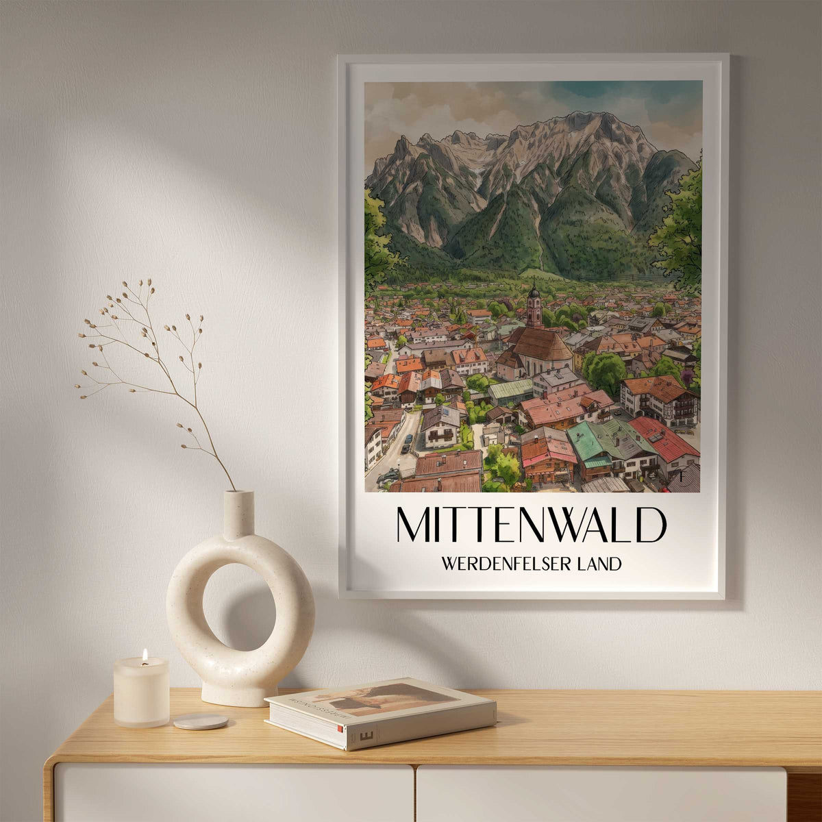 mittenwald-werdenfelser-land-deutschland-poster-aquarell