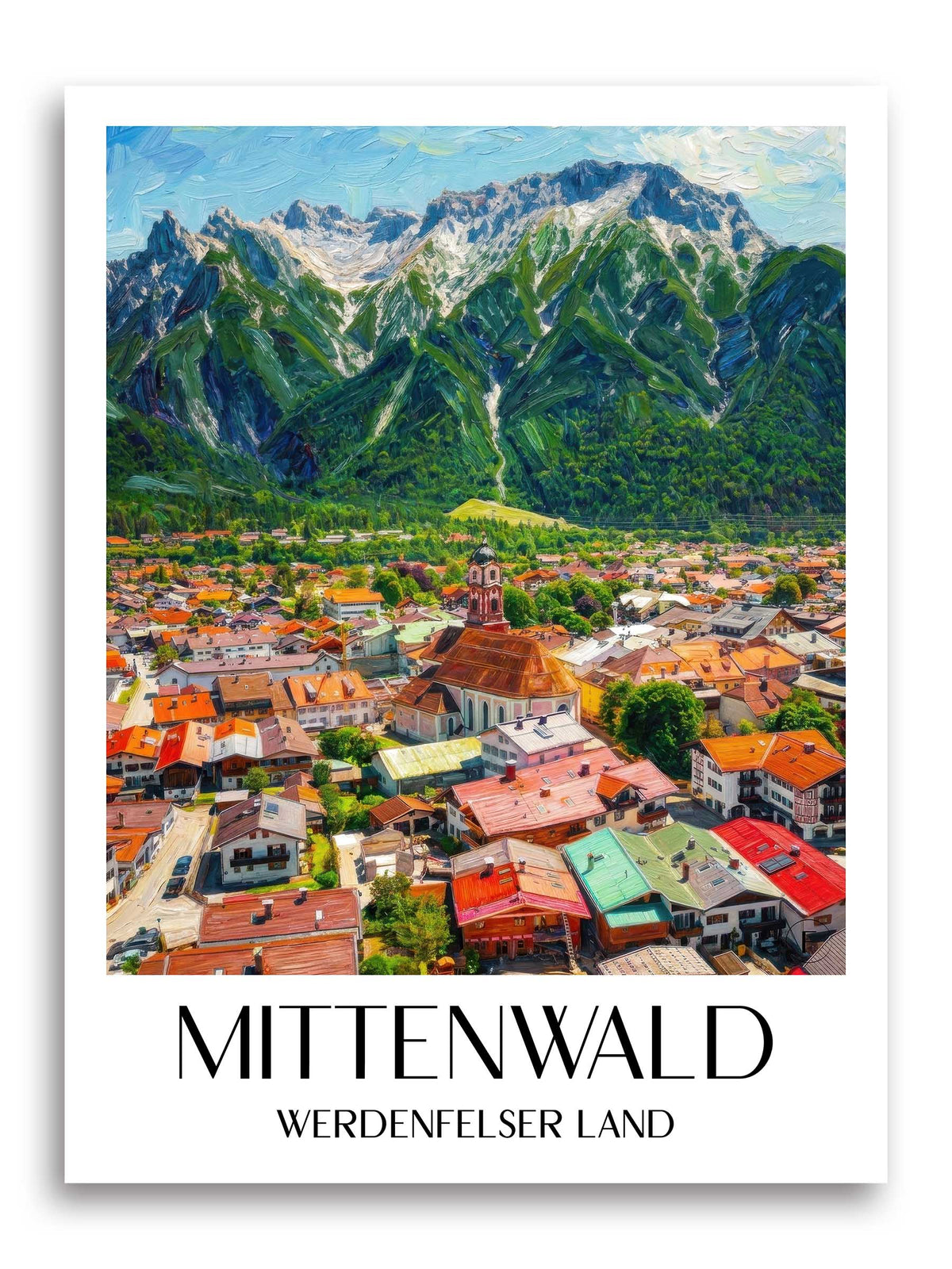 mittenwald-werdenfelser-land-deutschland-poster-oil-painting-oelgemaelde
