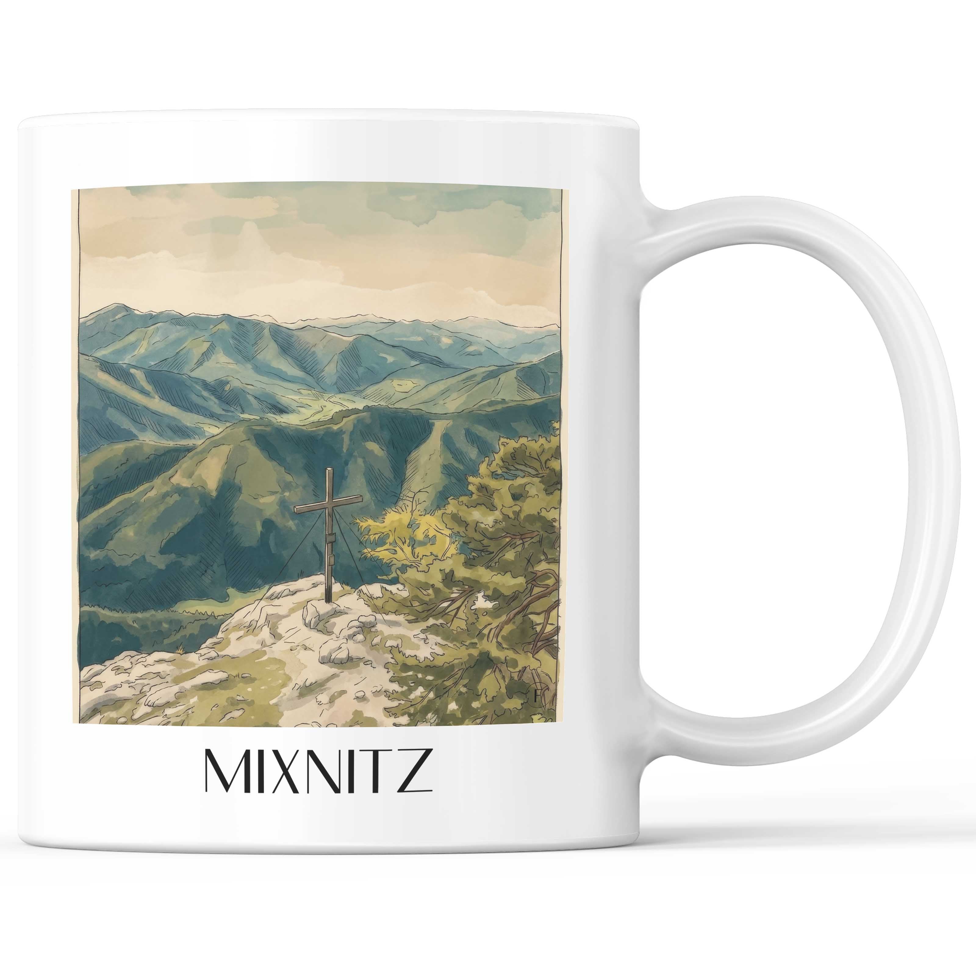 Mixnitz Kaffeebecher - Steiermark - Österreich Becher - Kaffeetasse im Aquarell Stil - favplace