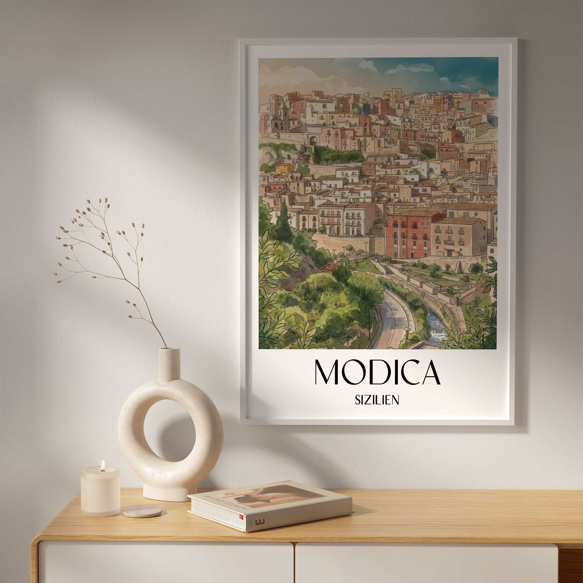 modica--sizilien-italien-poster-aquarell
