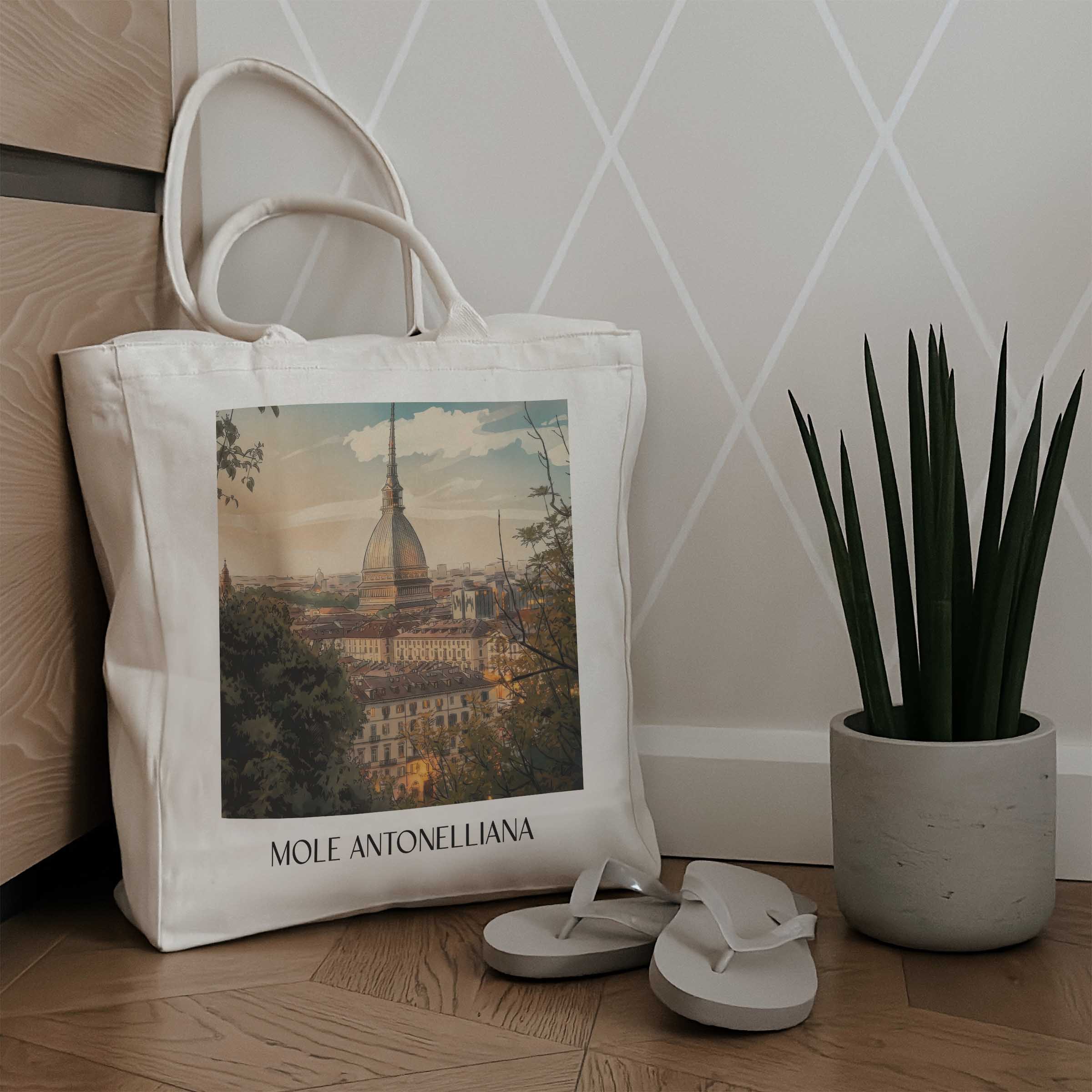 mole-antonelliana-turin-italien-einkaufstasche-aquarell