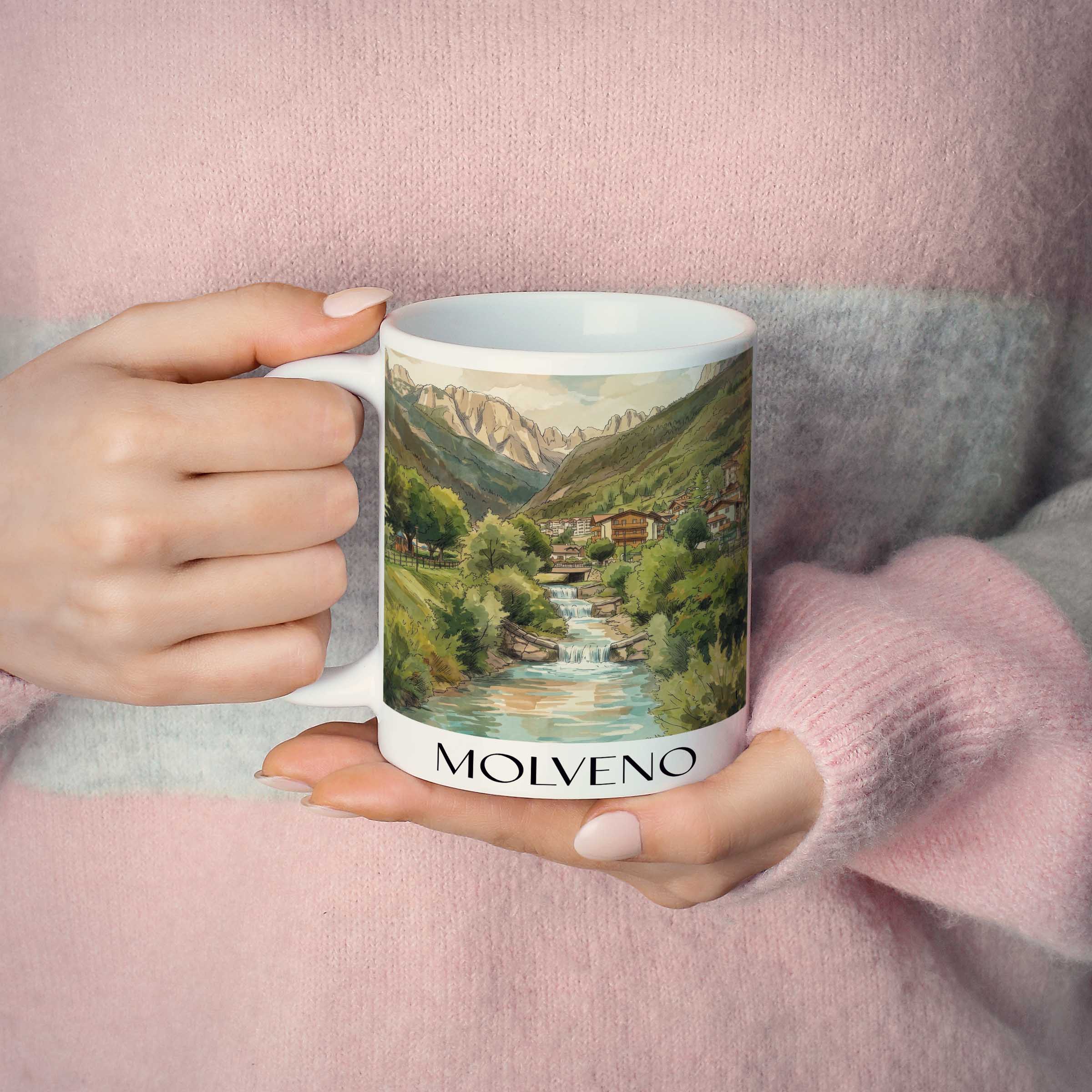 molveno-trentino-südtirol-italien-kaffeebecher-aquarell