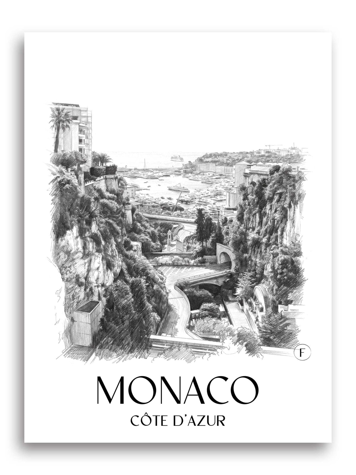 monaco-monaco-poster-bleistift-zeichnung-drawing