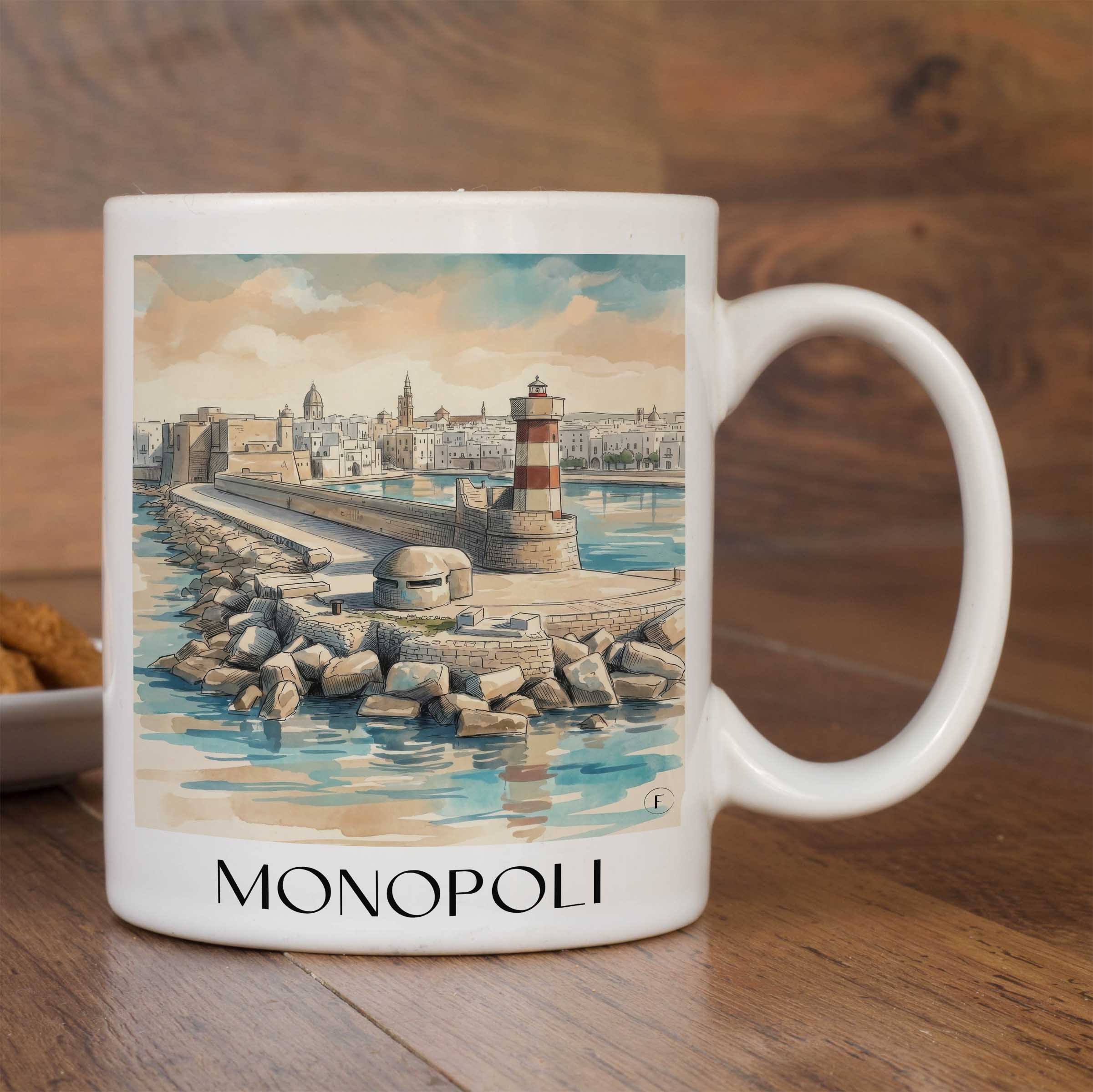 monopoli-apulien-italien-kaffeebecher-aquarell