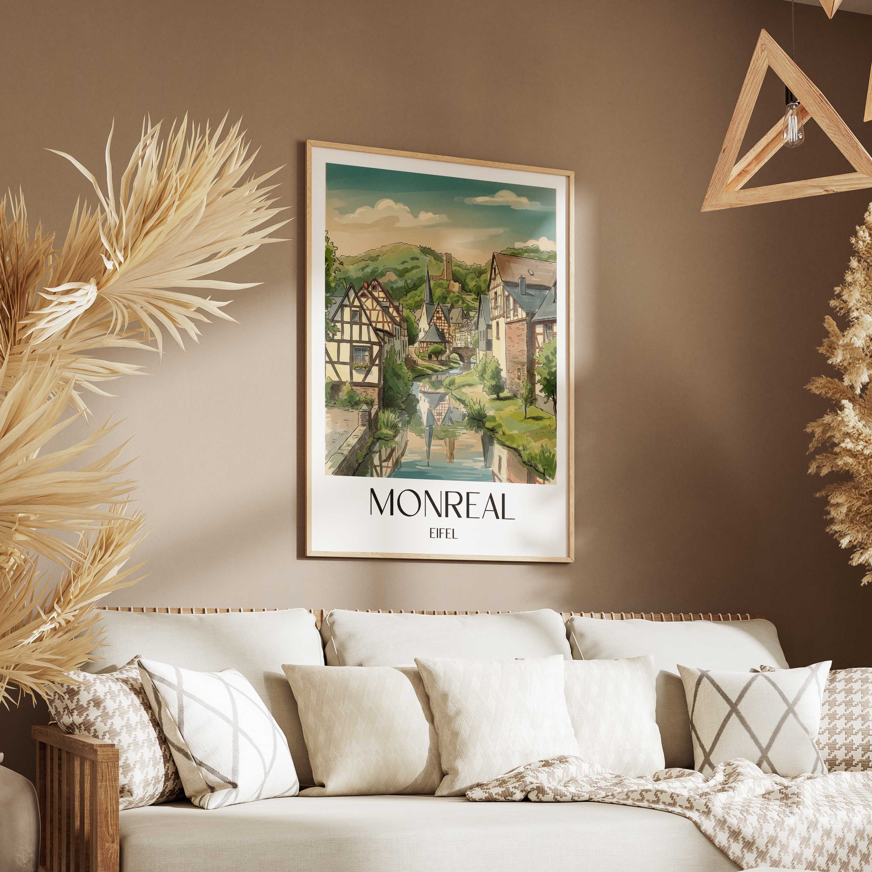monreal-eifel-deutschland-poster-aquarell
