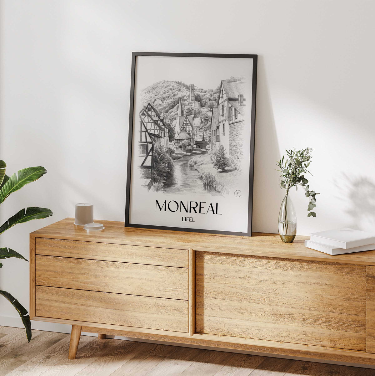 monreal-eifel-deutschland-poster-bleistift-zeichnung-drawing
