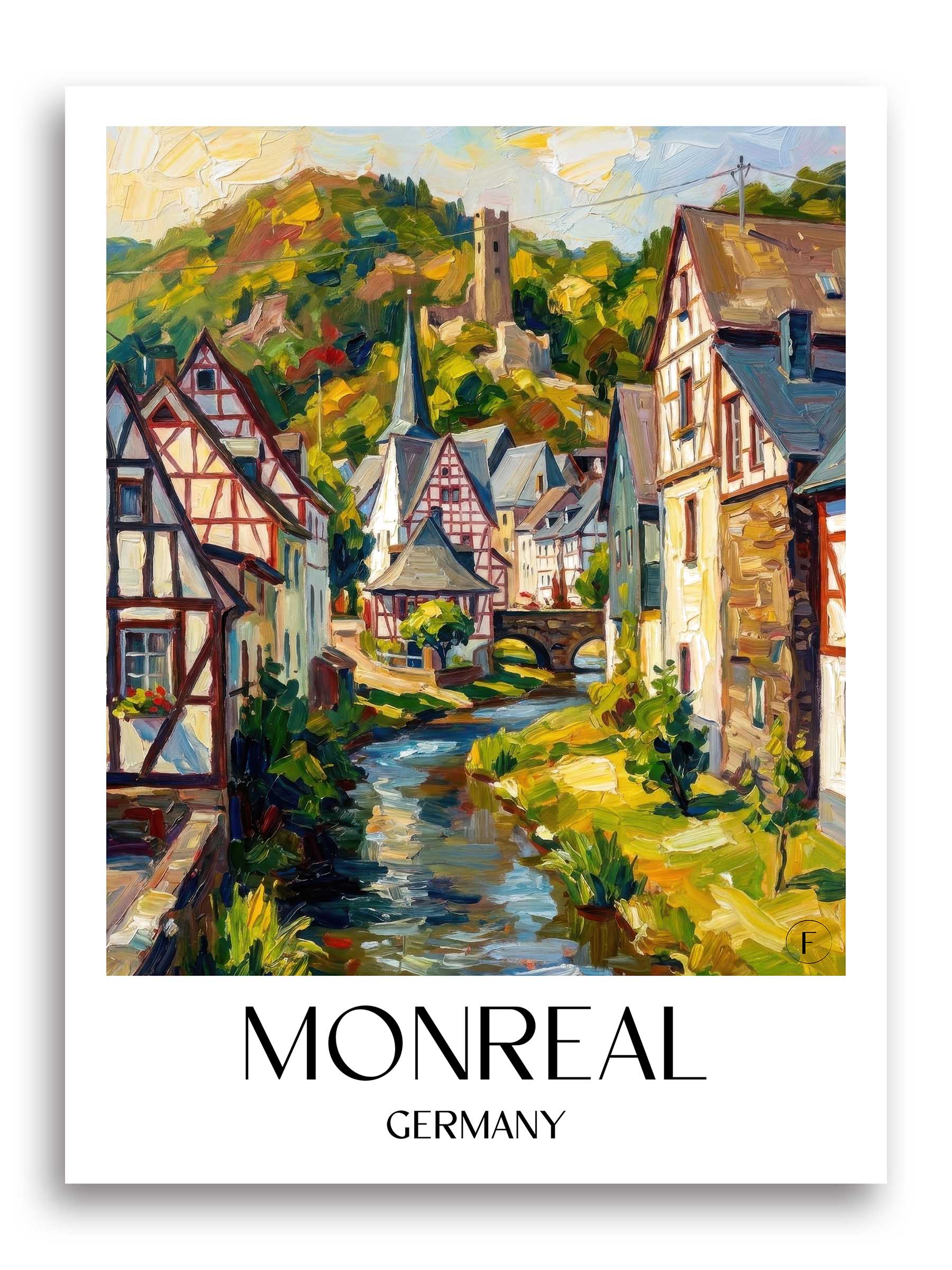 Monreal Poster - Eifel - Deutschland Kunstdruck - Ölgemälde von A4 bis A1 - favplace