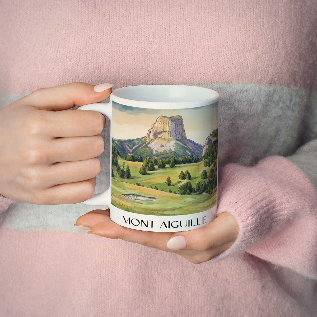 mont-aiguille-vercors-frankreich-kaffeebecher-aquarell