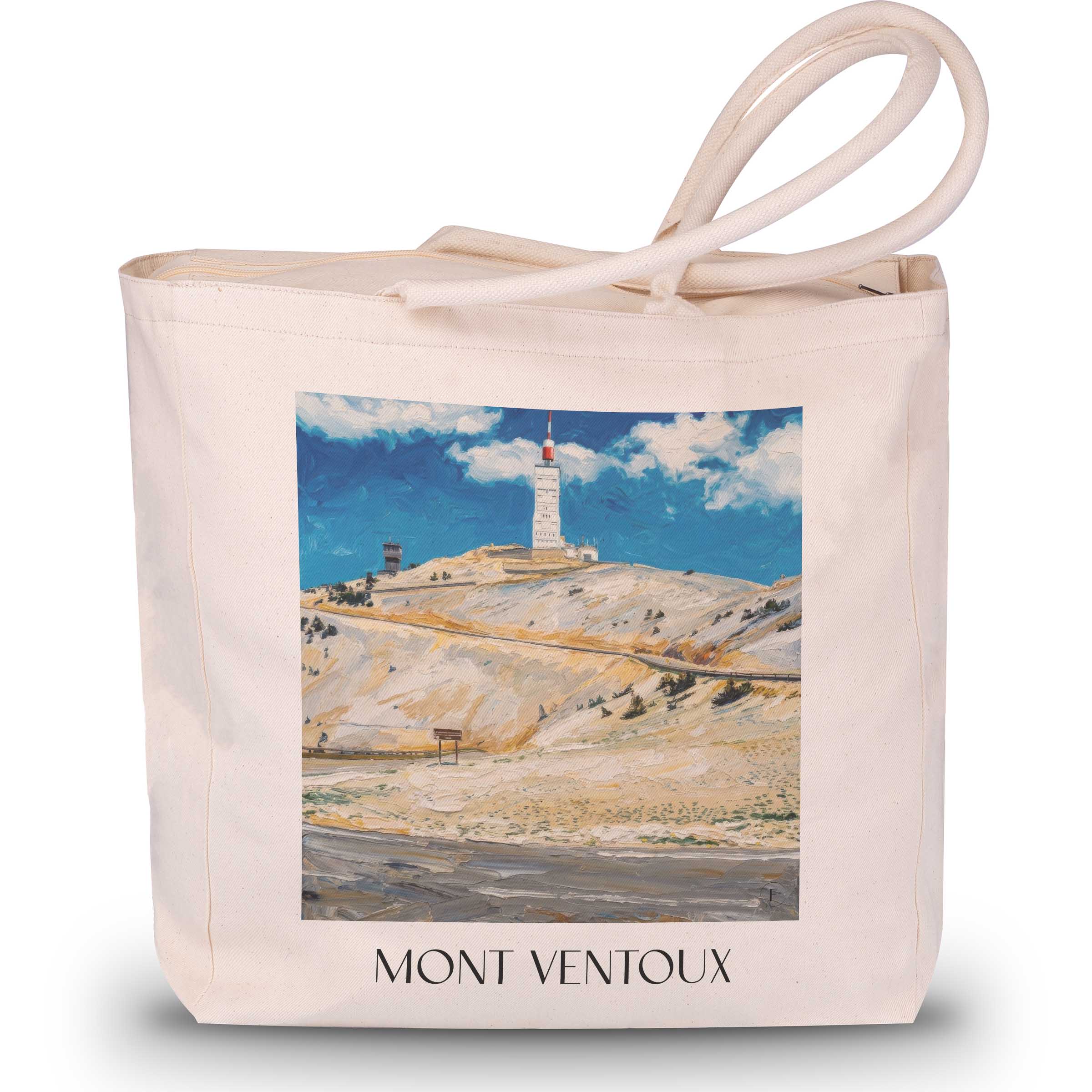 Mont Ventoux Shopping Tasche - Provence - Frankreich Tote Bag - Einkaufstasche im Ölgemälde Stil - favplace