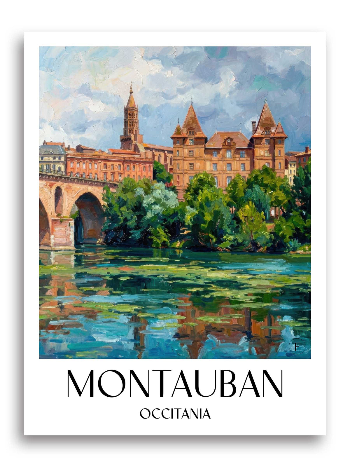 Montauban Poster - Okzitanien - Frankreich Kunstdruck - Ölgemälde von A4 bis A1 - favplace