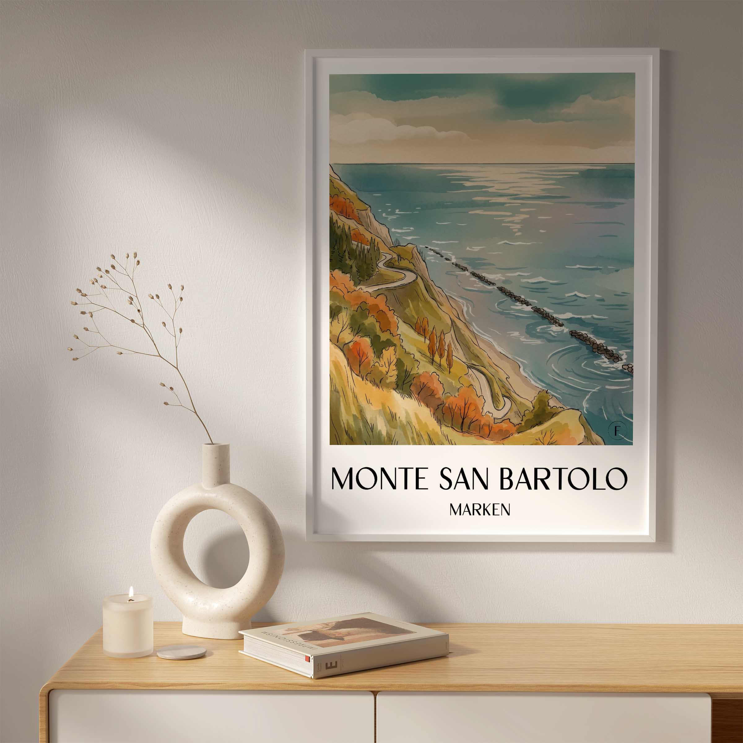 monte-san-bartolo-marken-italien-poster-aquarell