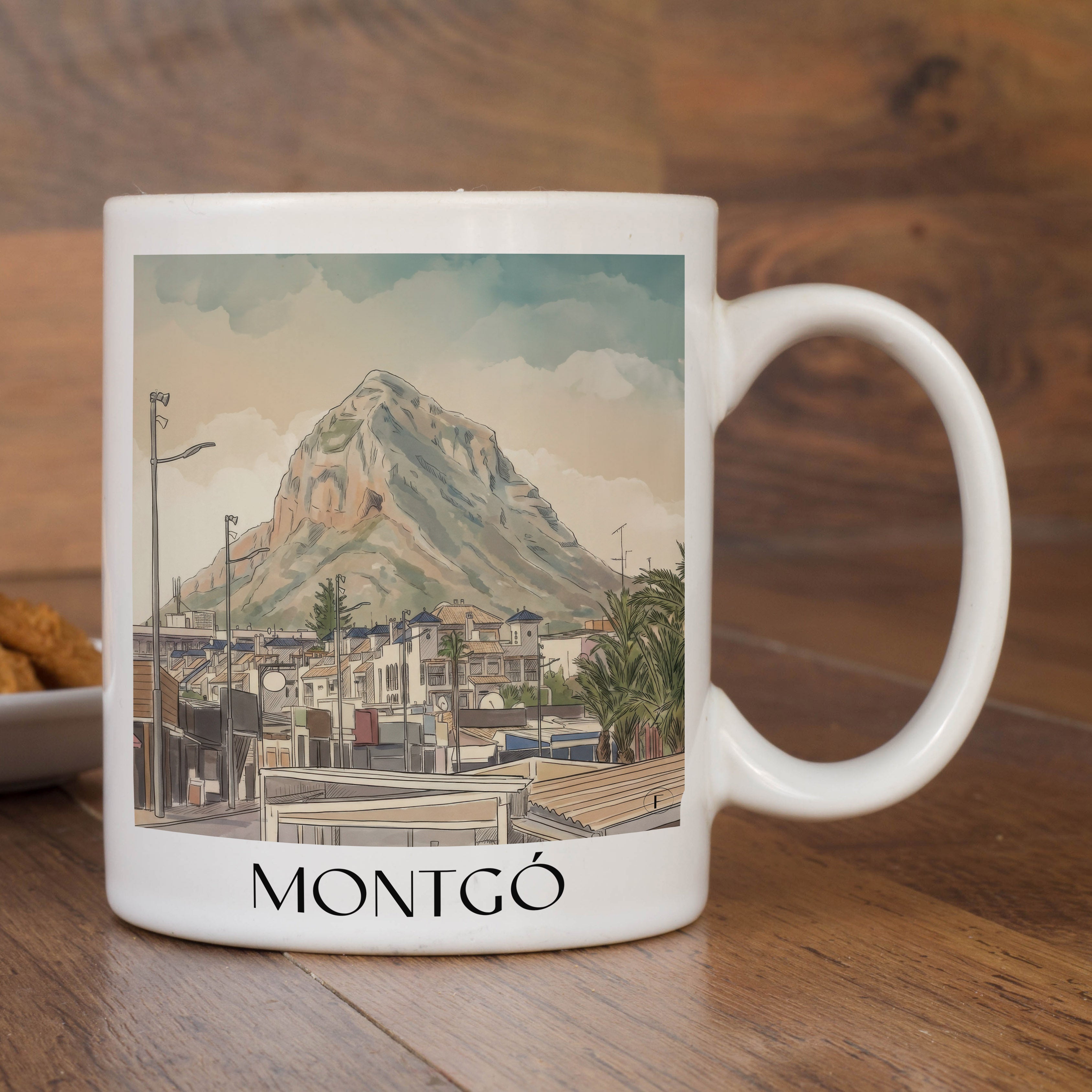 montgó-dénia-spanien-kaffeebecher-aquarell