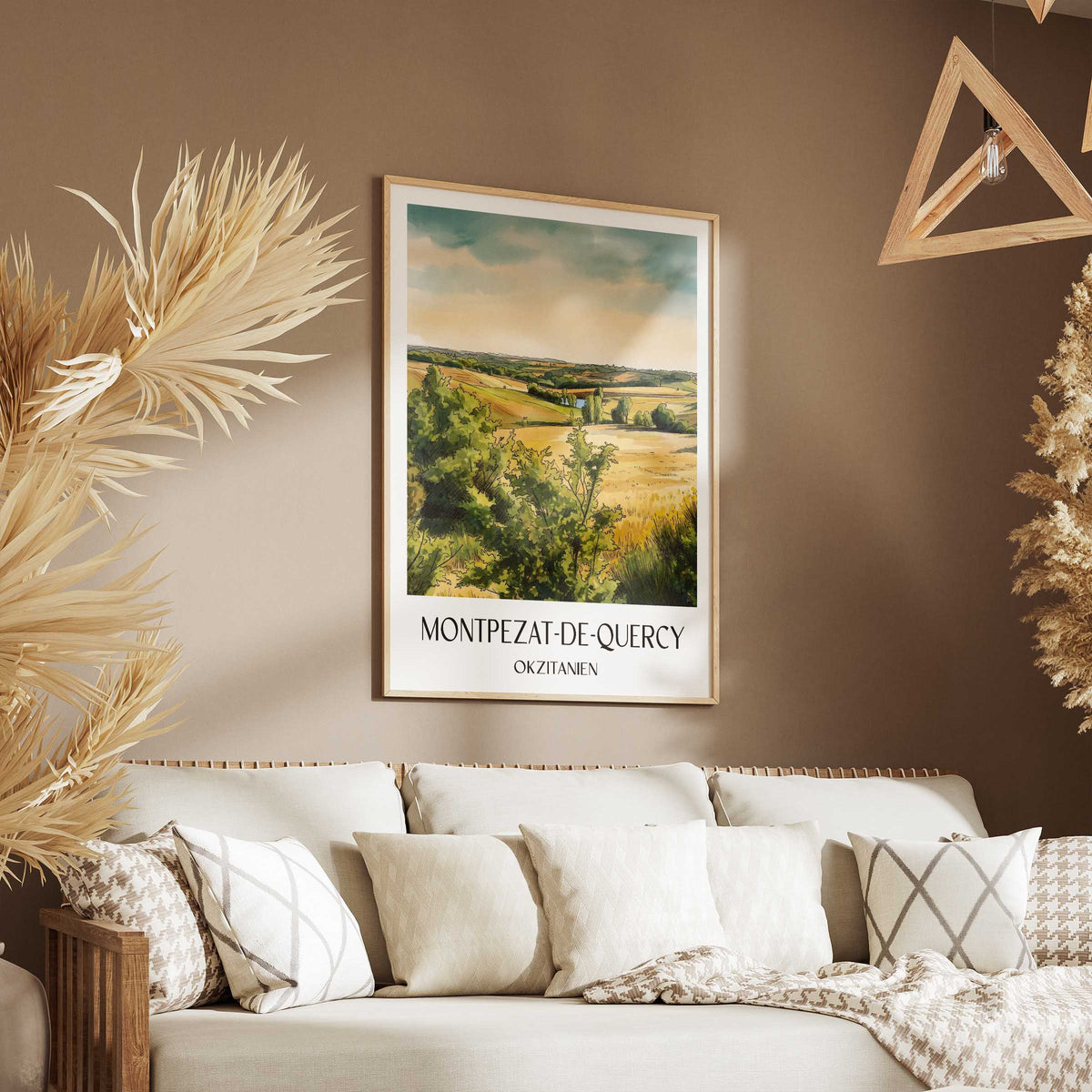 montpezat-de-quercy-okzitanien-frankreich-poster-aquarell