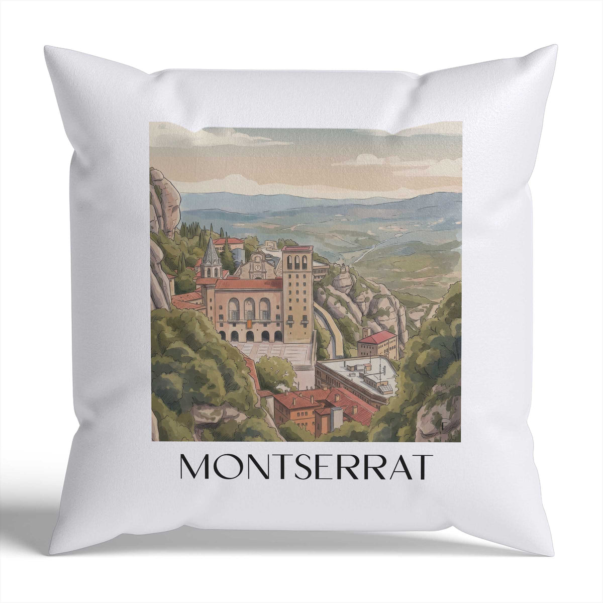 montserrat-spanien-spanien-kissenbezug-aquarell