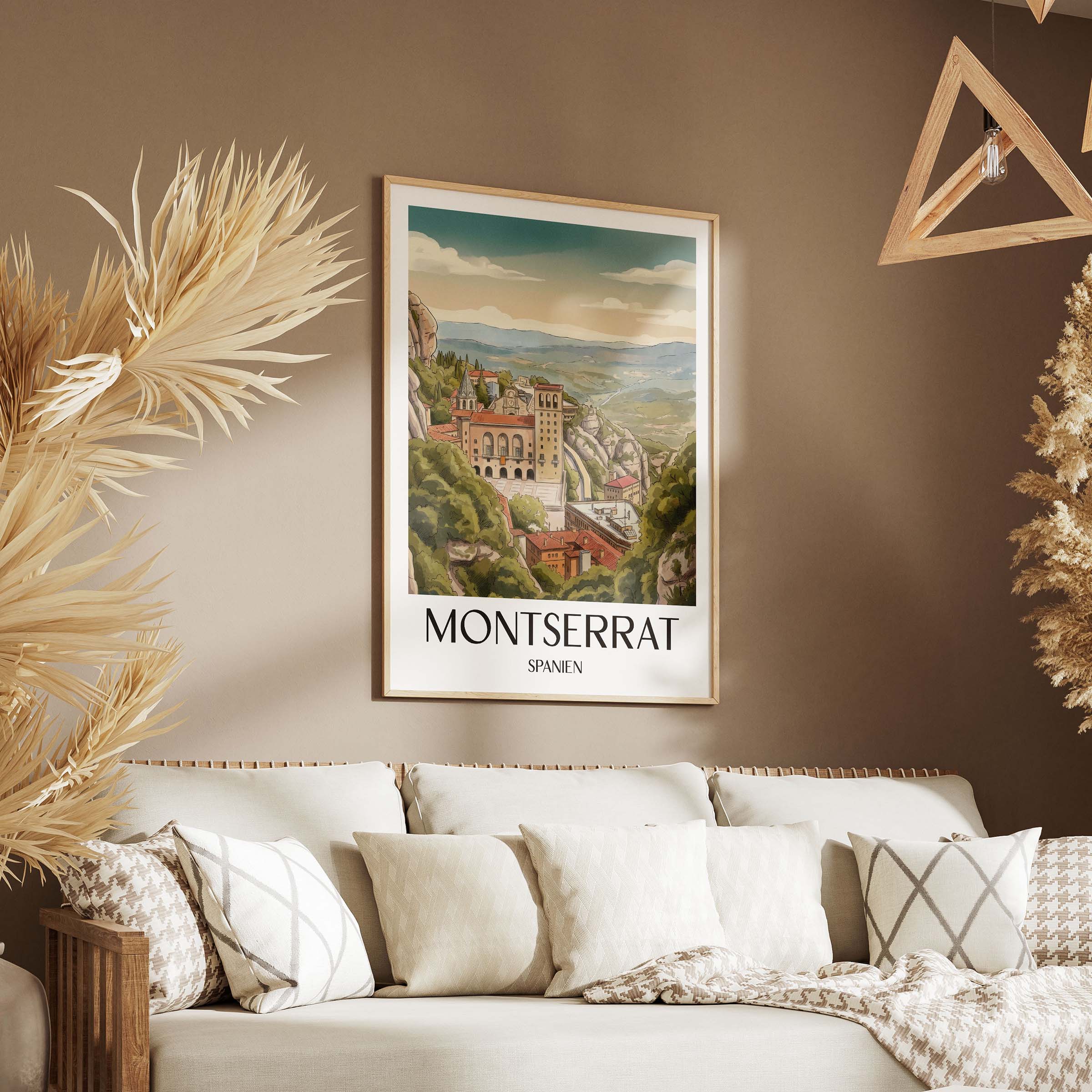 montserrat-spanien-montserrat-und-spanien-poster-aquarell