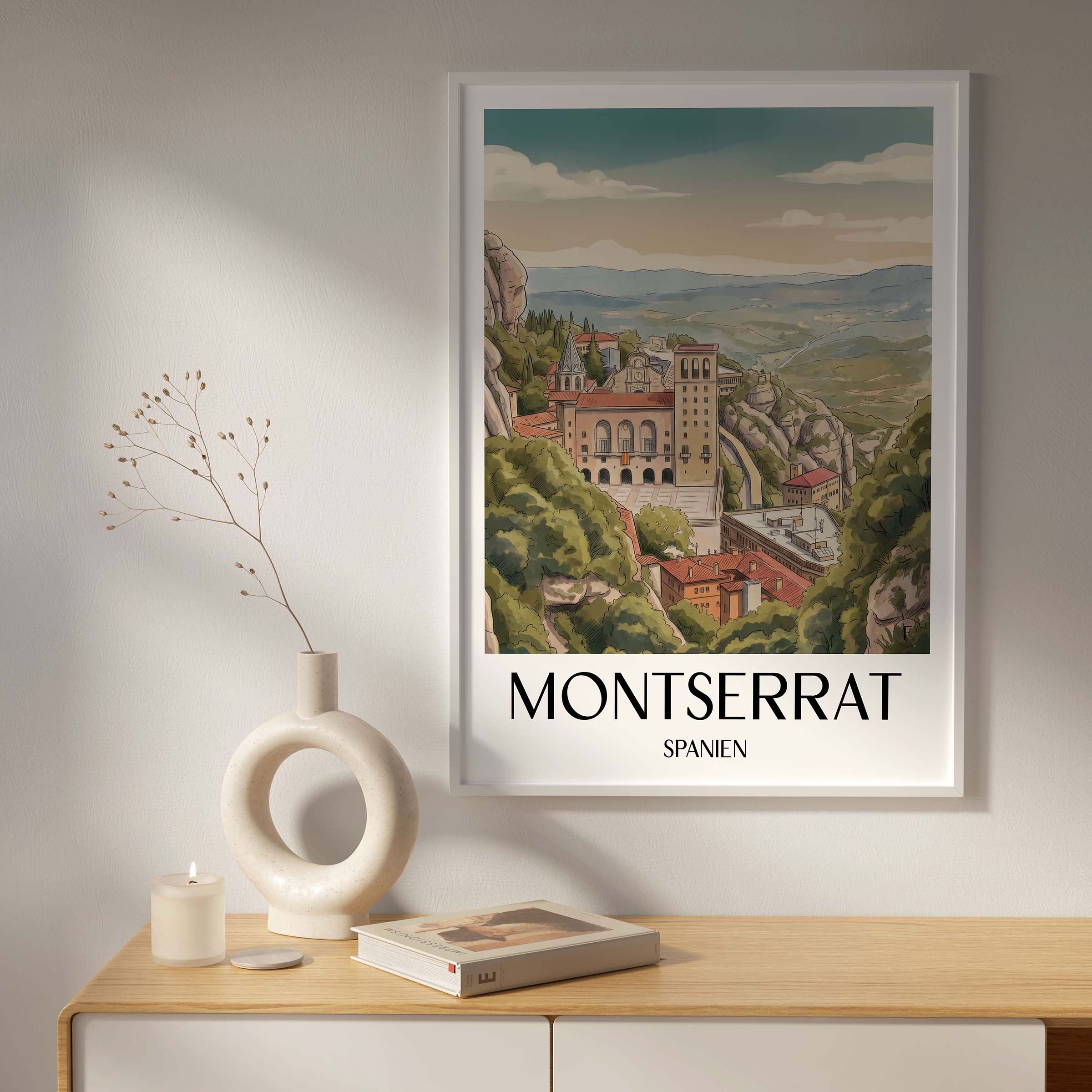 montserrat-spanien-montserrat-und-spanien-poster-aquarell