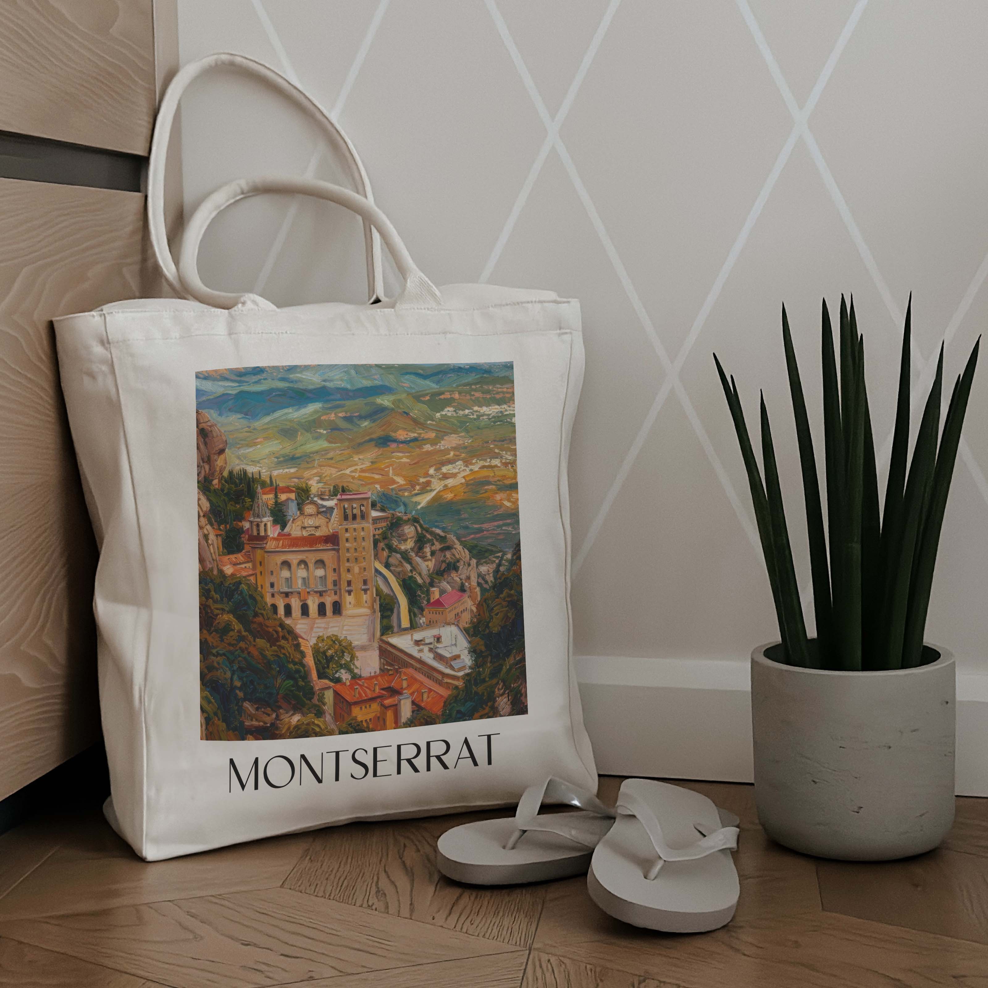 montserrat-spanien-montserrat-und-spanien-einkaufstasche-oil-painting-oelgemaelde