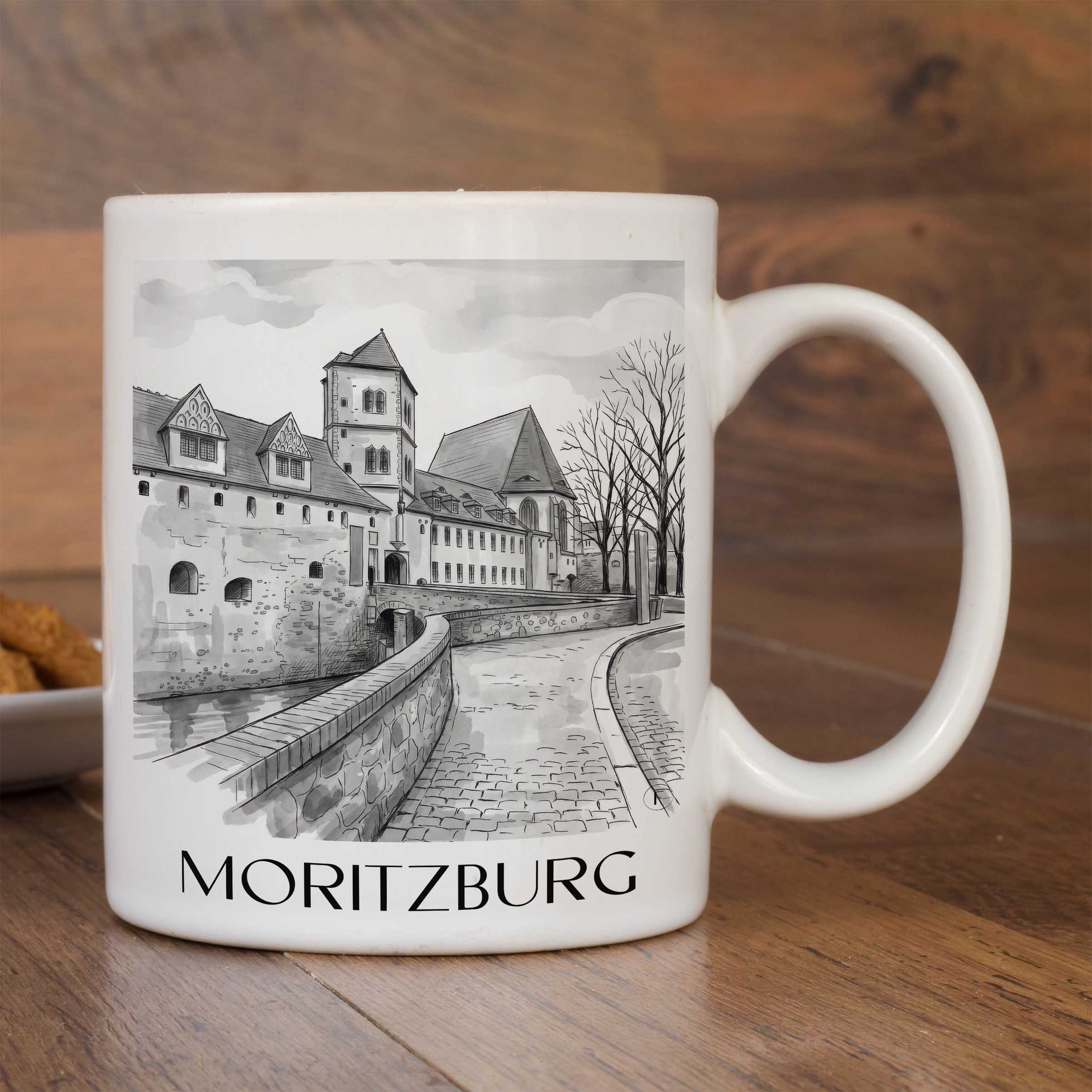 moritzburg-halle-deutschland-kaffeebecher-aquarell-schwarz-weiss