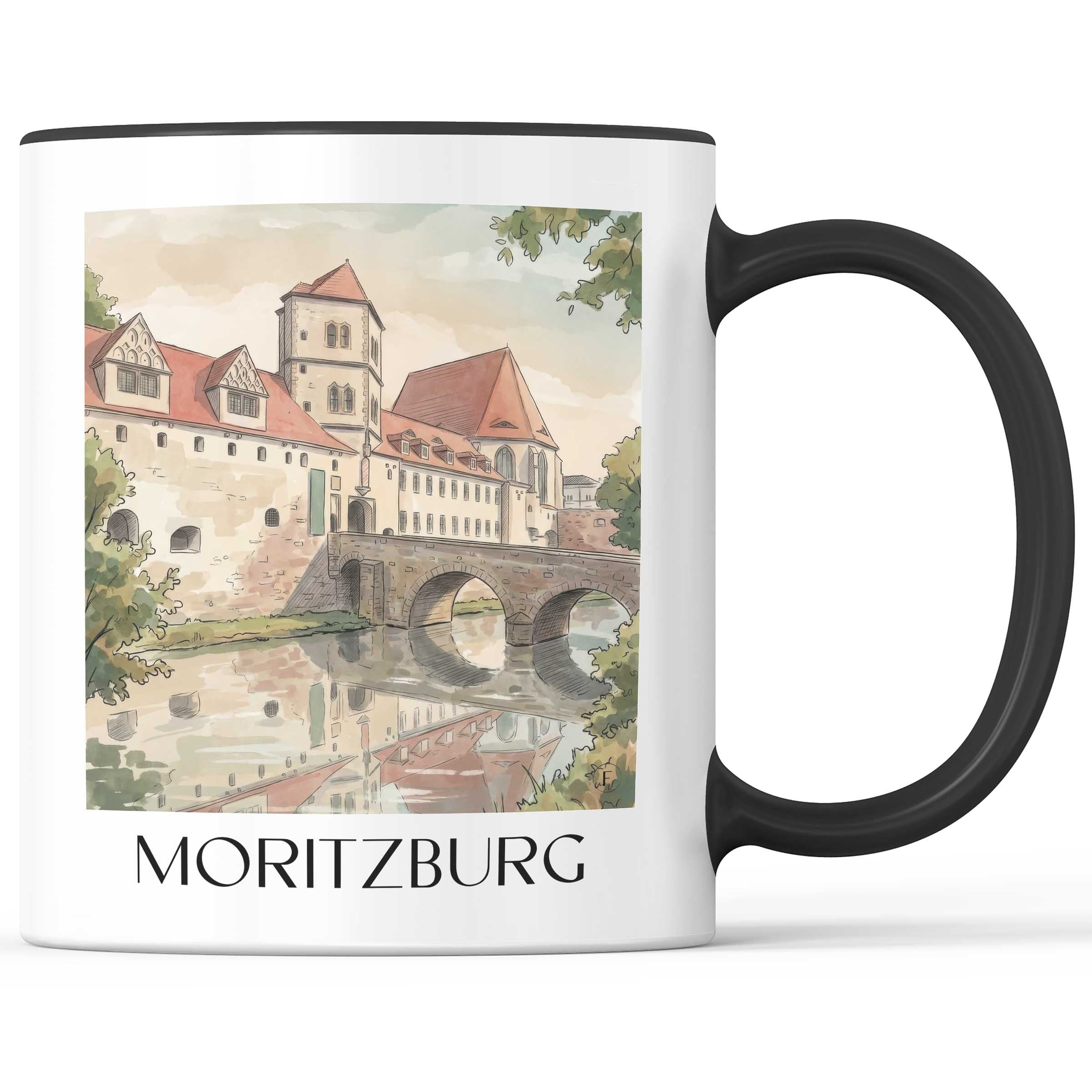 Moritzburg Kaffeebecher - Halle - Deutschland Becher - Kaffeetasse im Aquarell Stil - favplace