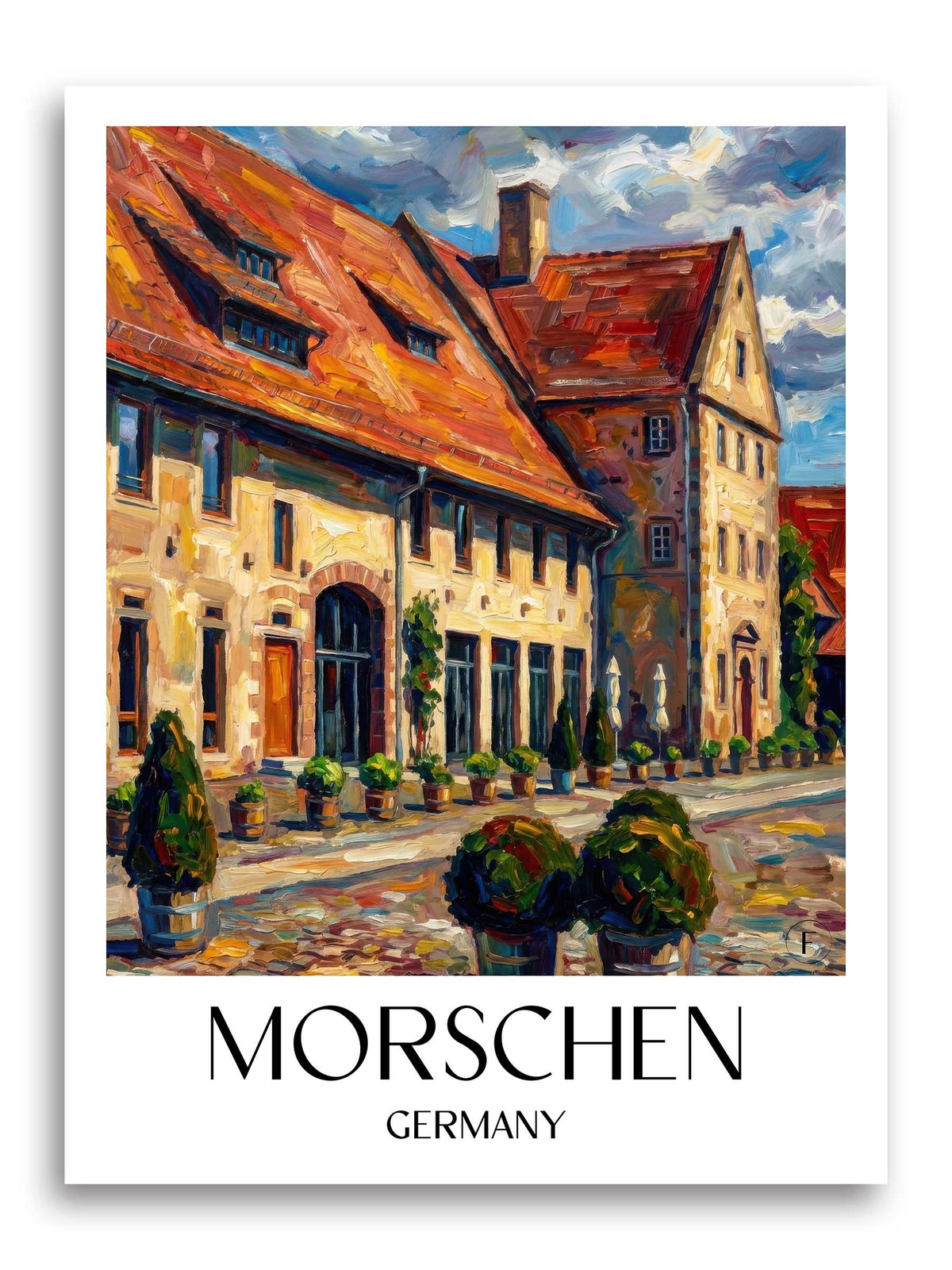 Morschen Poster - Fuldatal - Deutschland Kunstdruck - Ölgemälde von A4 bis A1 - favplace