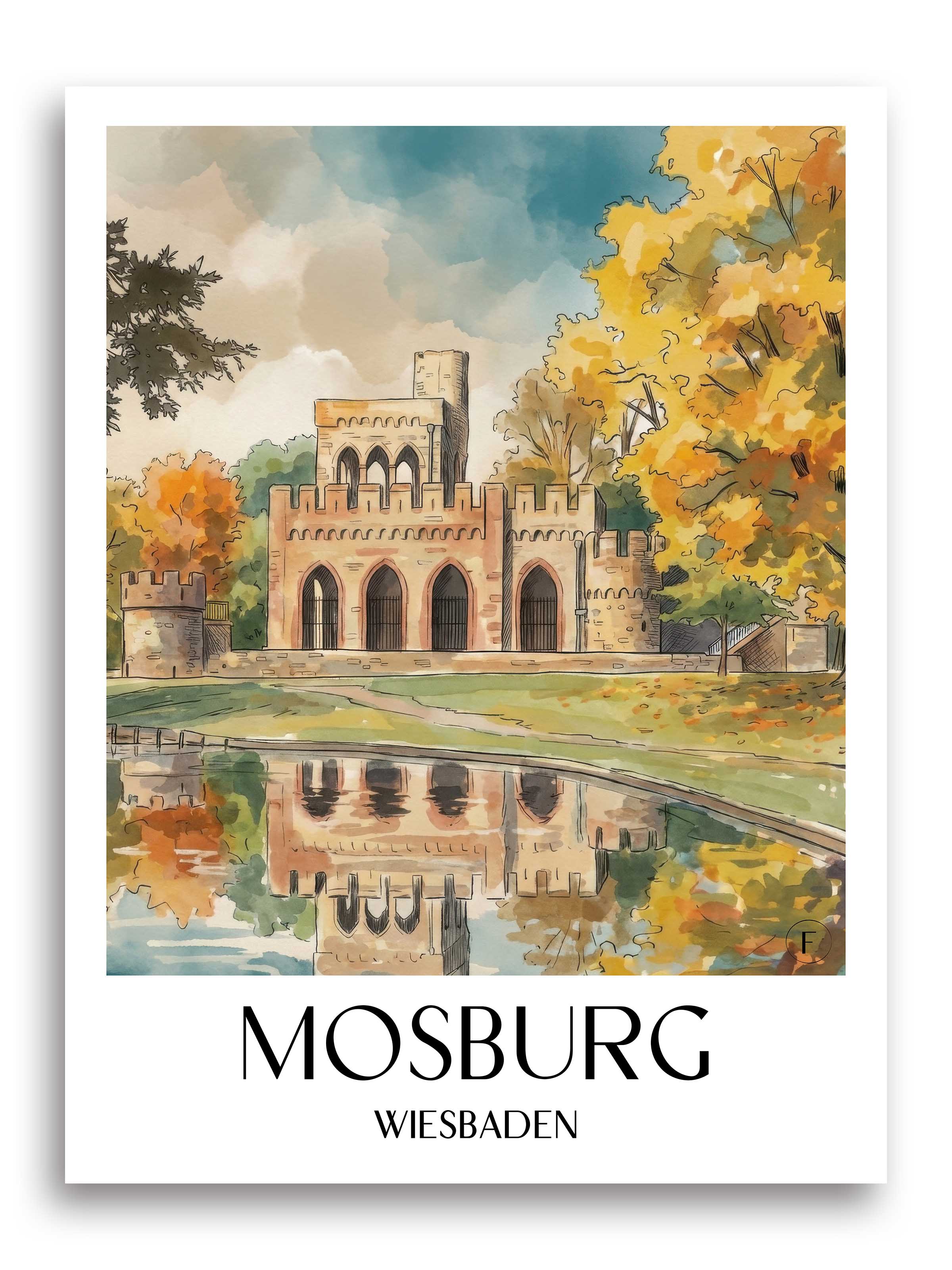 mosburg-wiesbaden-deutschland-poster-aquarell