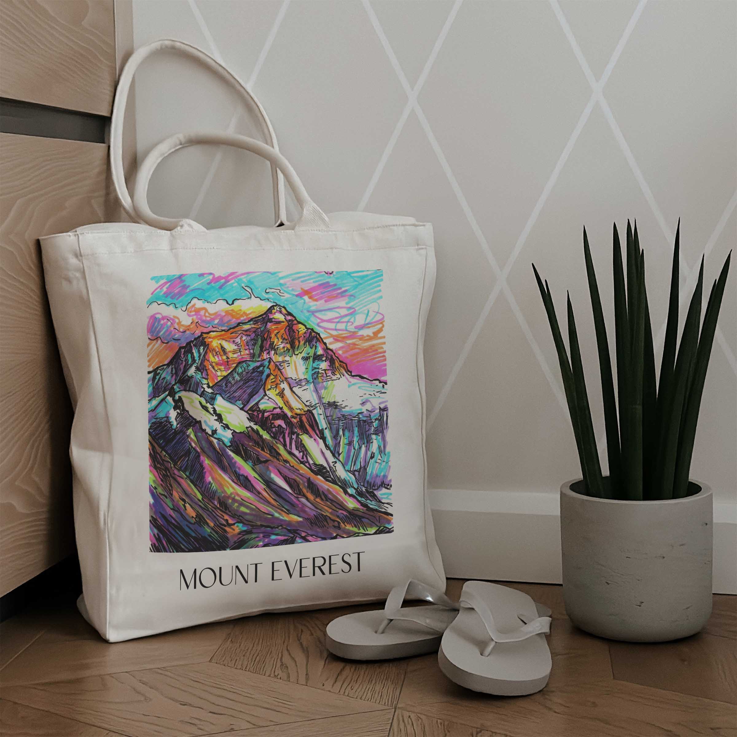 mount-everest-himalaya-einkaufstasche-graffiti